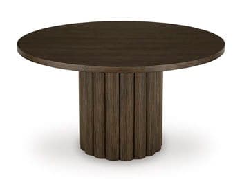 Radkin - Round Dining Room Table - Burnished Brown