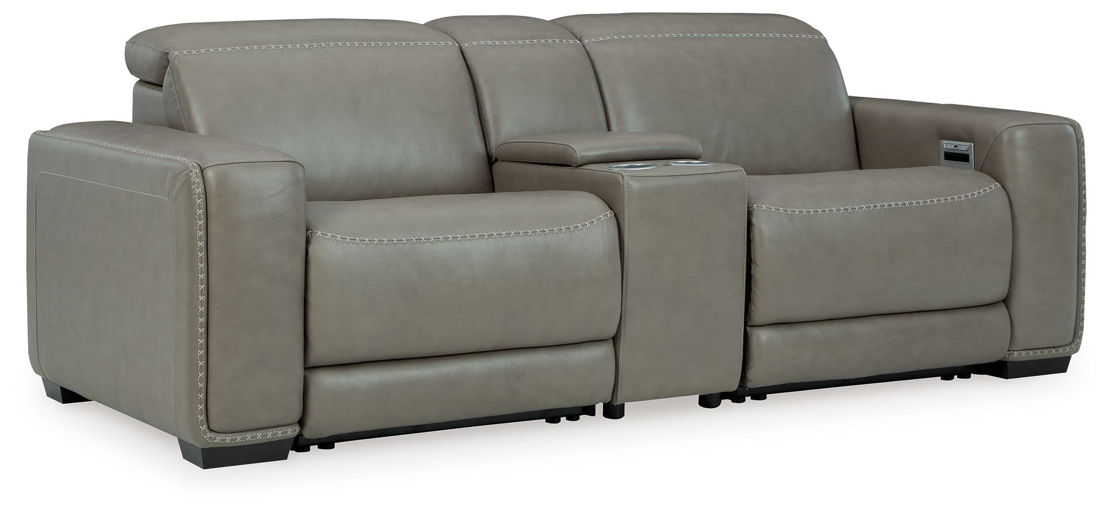 Power Loveseat With Console 3 Pc Sectional
