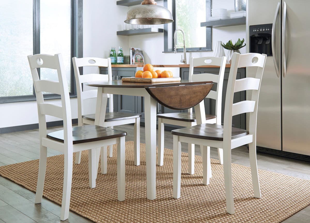 5 Pc. · Drop Leaf Table, 4 Side Chairs