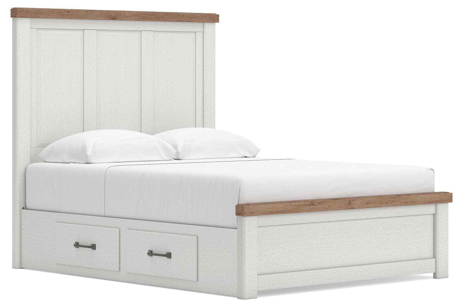 Queen Panel Bed With Under Bed Storage Unit