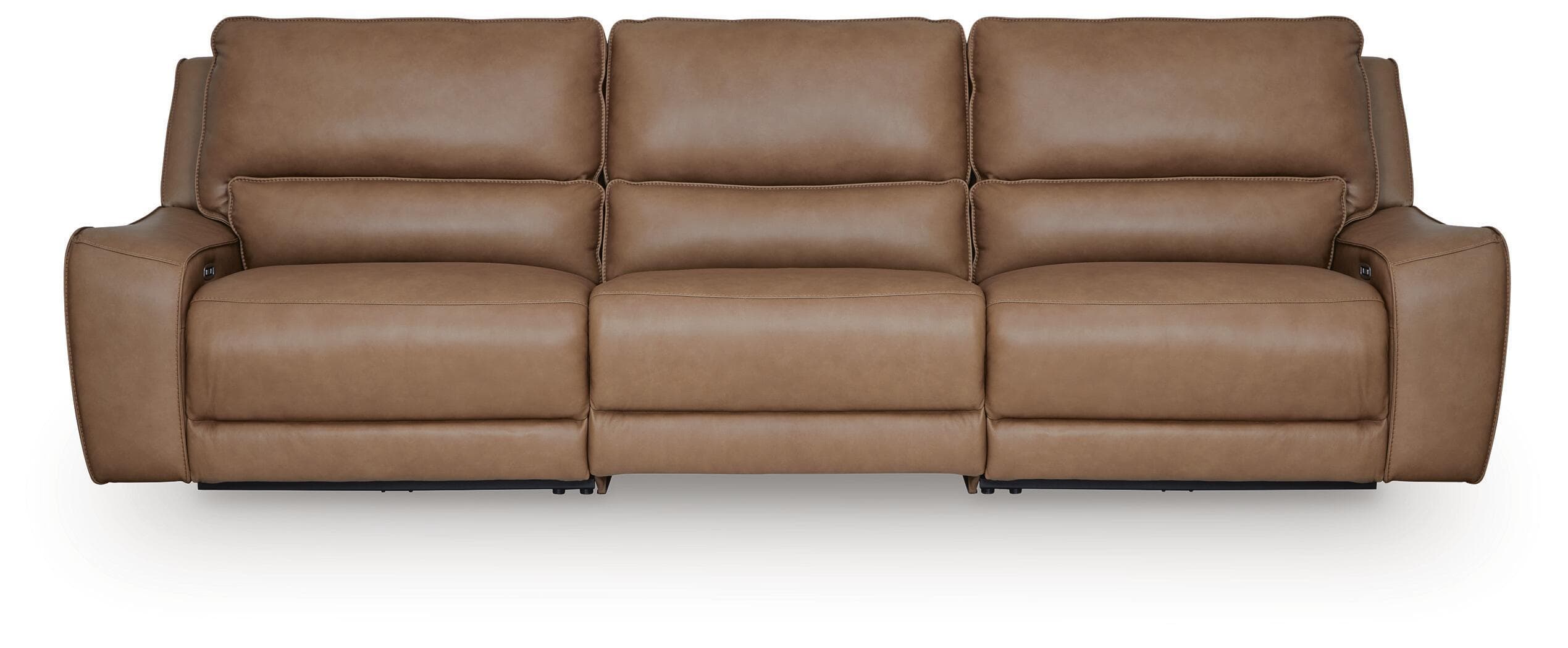3-Piece Power Reclining Sectional · Caramel