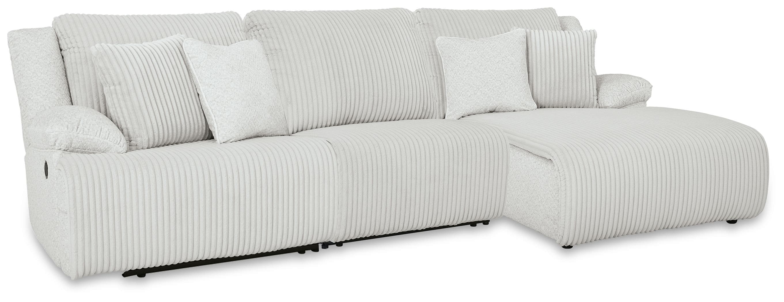 3-Piece Sectional Reclining Chofa With Raf Press Back Chaise · Alloy