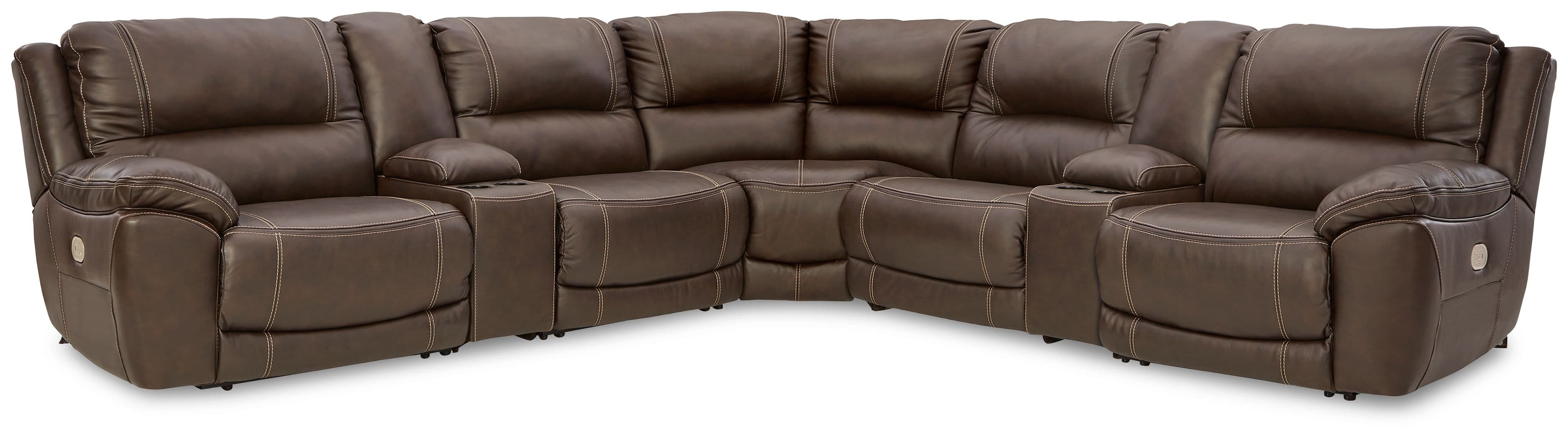 7-Piece Power Reclining Sectional With 2 Storage Consoles