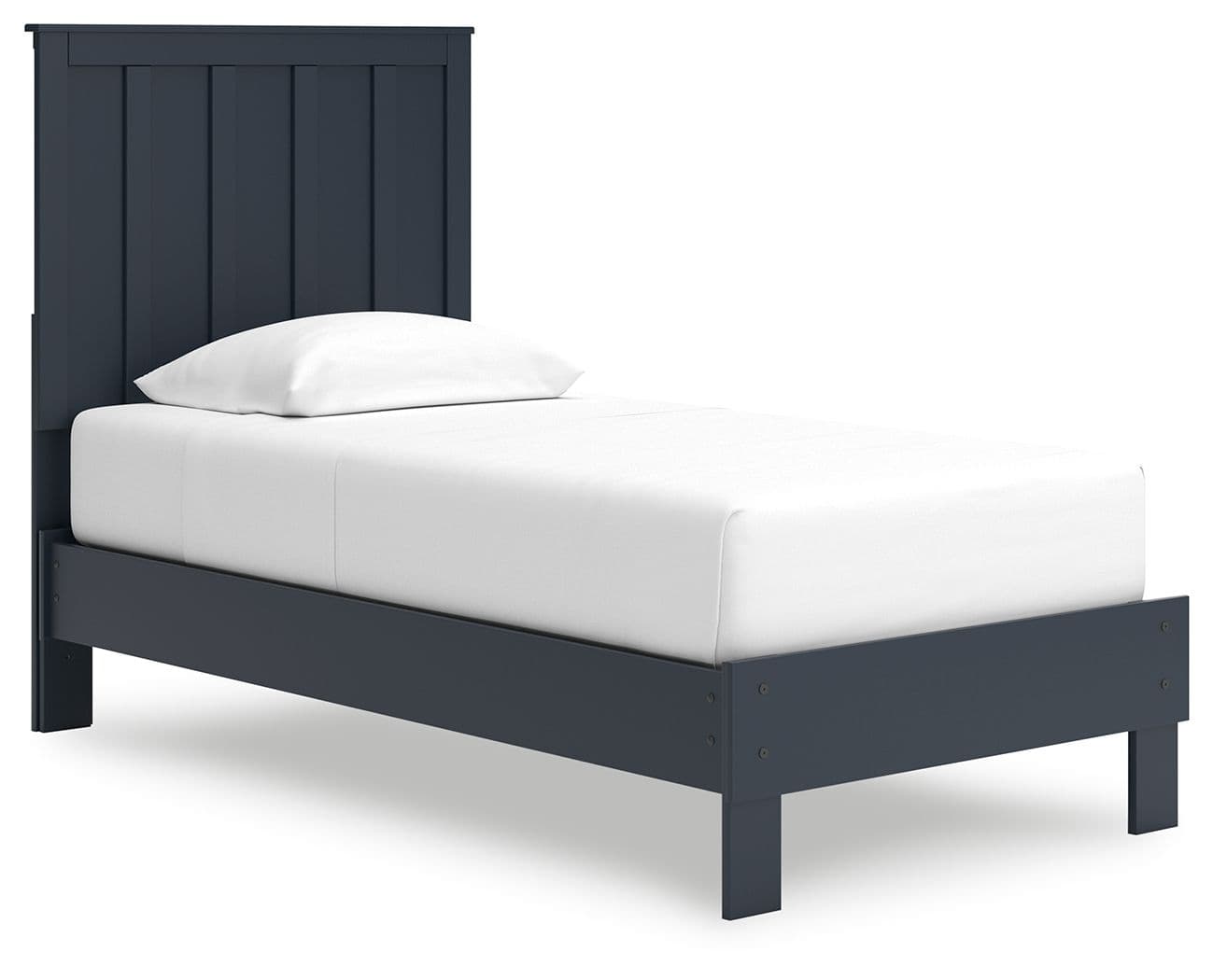 Twin Platform Bed With Panel Headboard
