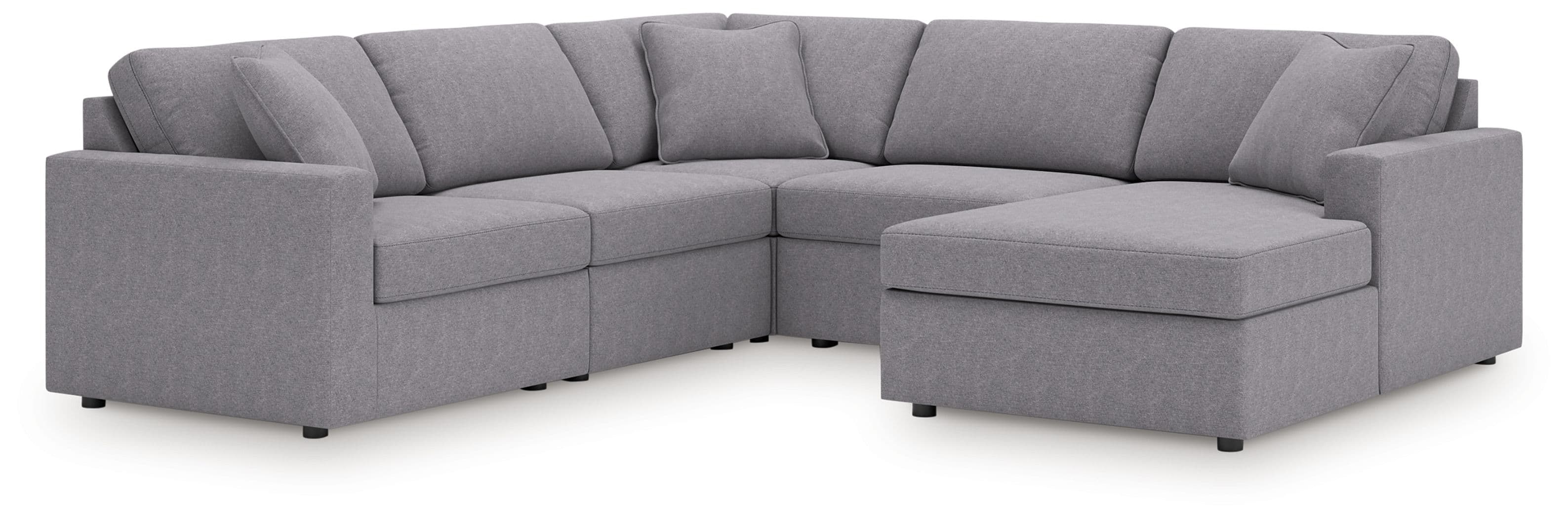 5-Piece Sectional With Raf Corner Chaise, With Laf Corner Chair