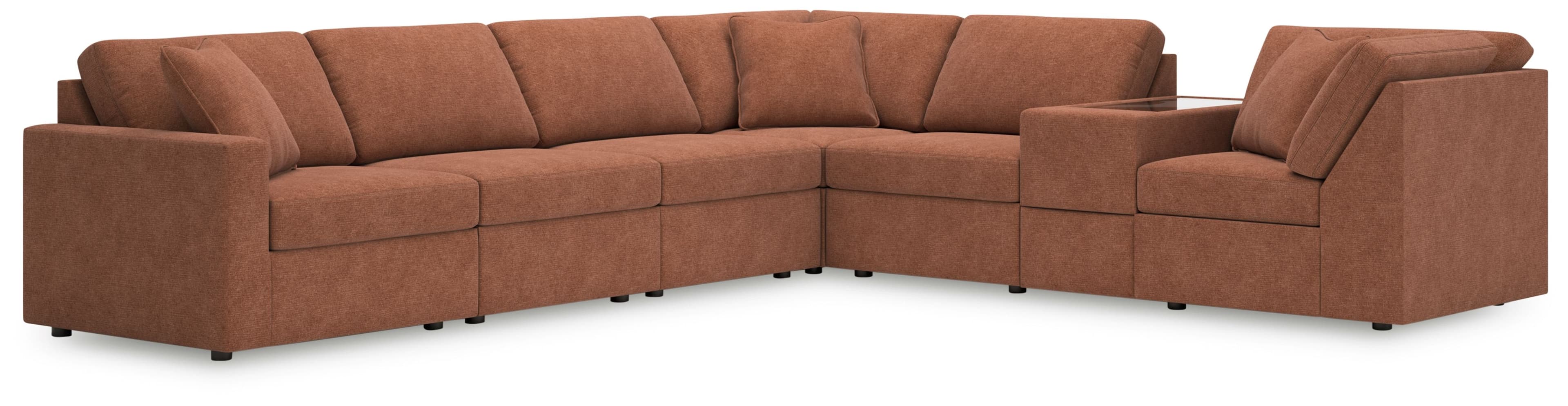7-Piece Sectional With Storage Console And Laf Corner Chair