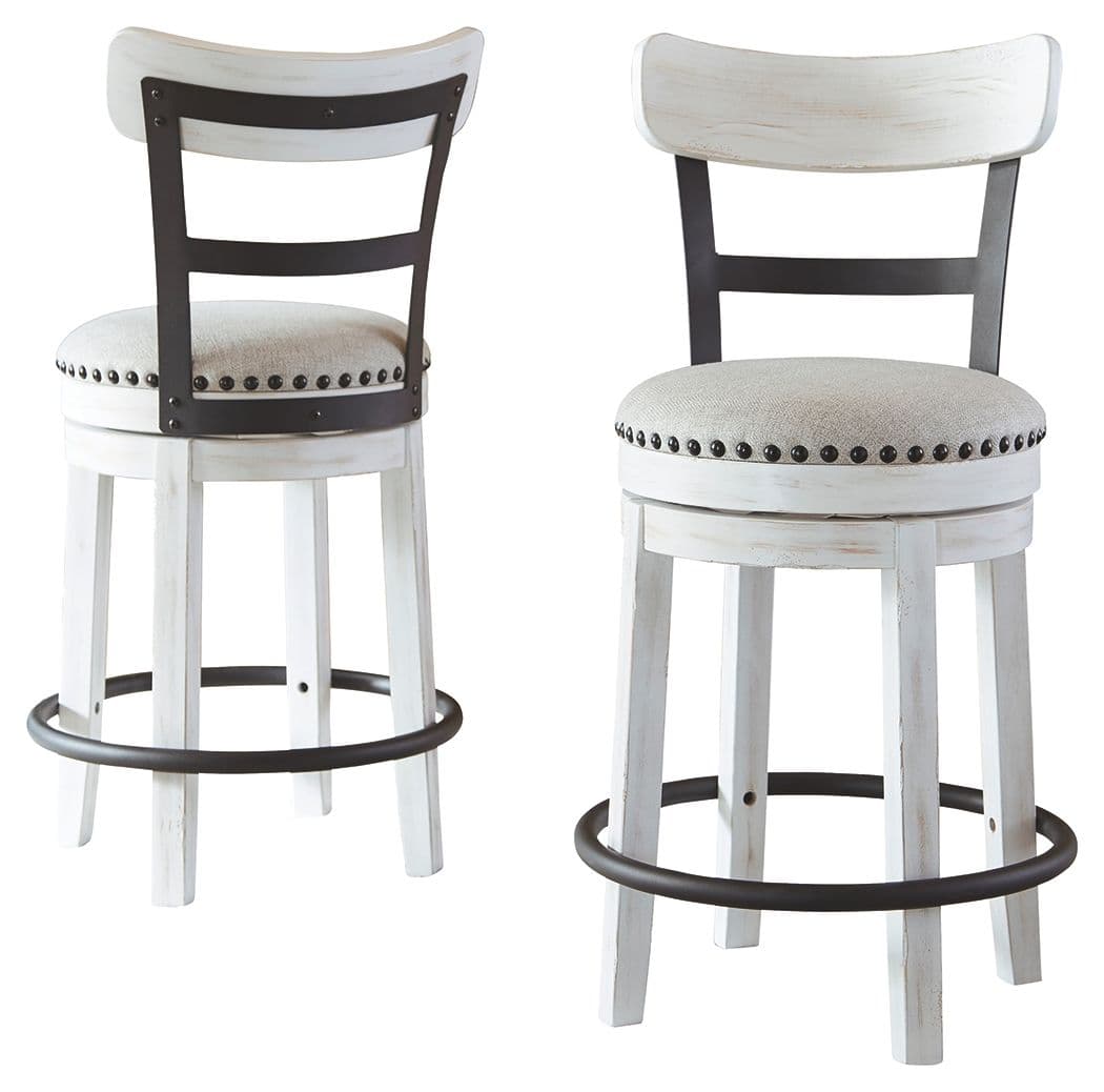 Valebeck - UPH Swivel Barstool - White
