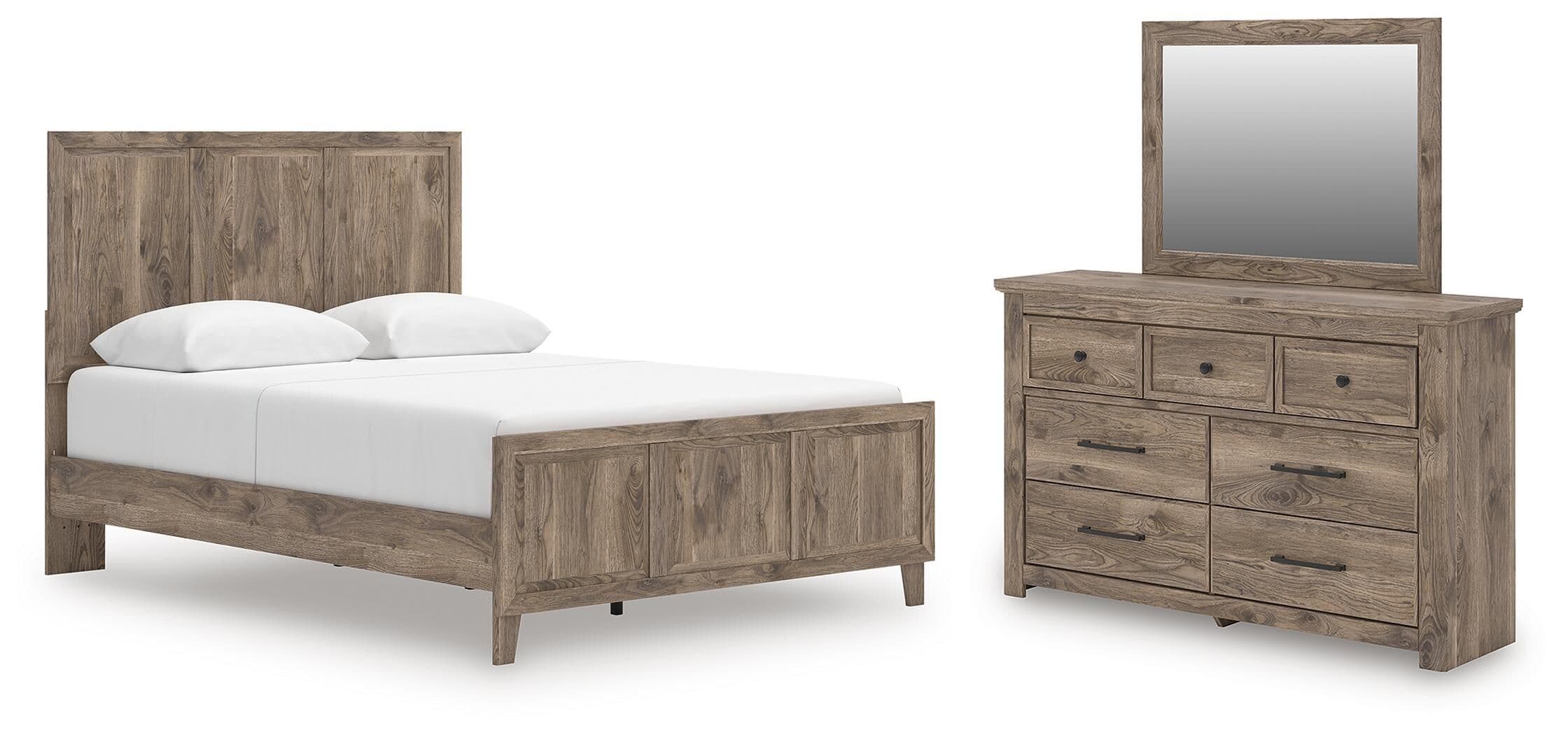 3 Pc. · Queen Panel Bed, Dresser And Mirror