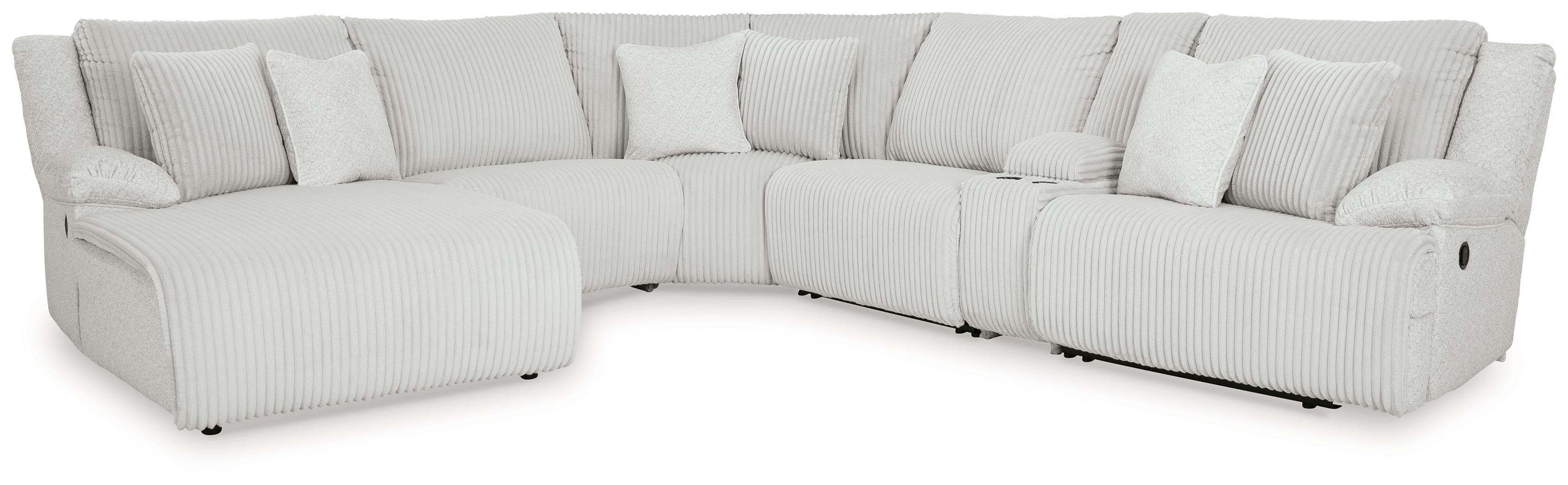 6-Piece Reclining Sectional With Laf Chaise · Alloy