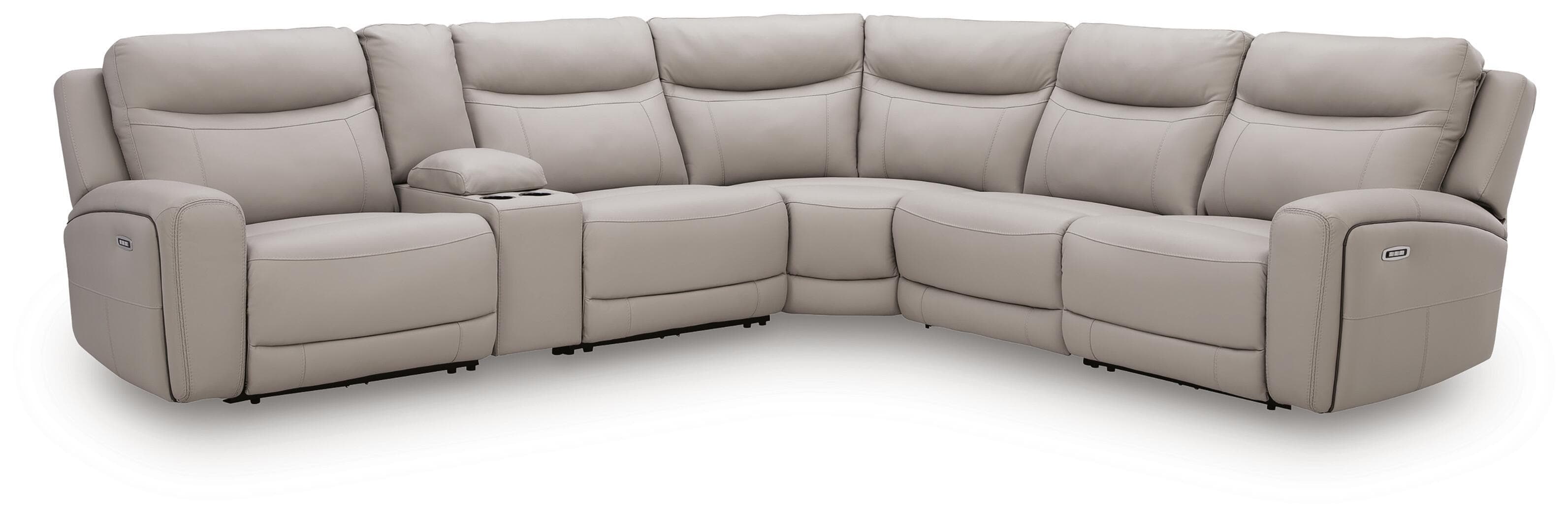 6-Piece Power Reclining Sectional With Storage Console