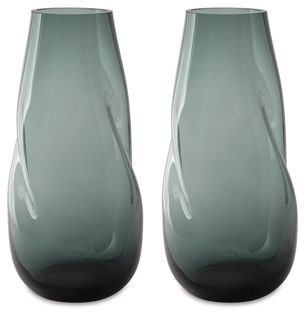 Beamund - Vase (Set of 2) - 13" - Teal Blue