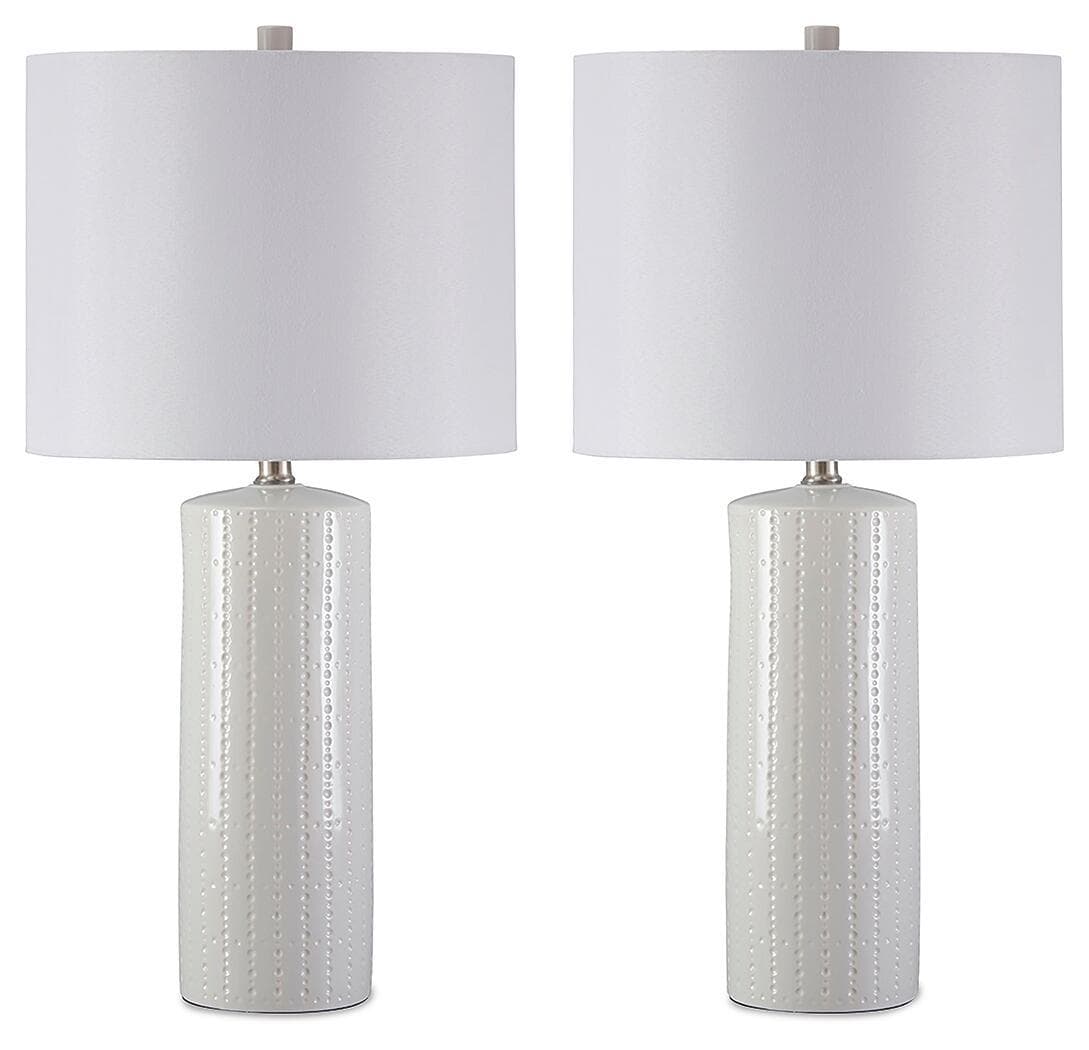Steuben - Ceramic Table Lamp (Set of 2) - White