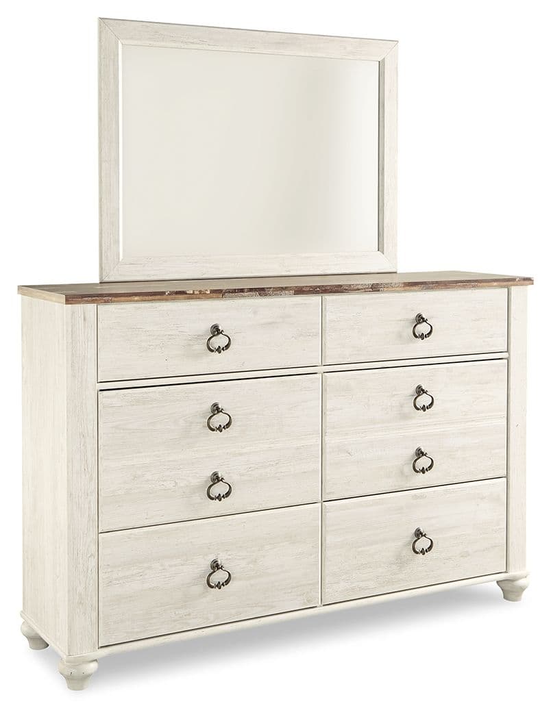 Dresser, Mirror · Whitewash