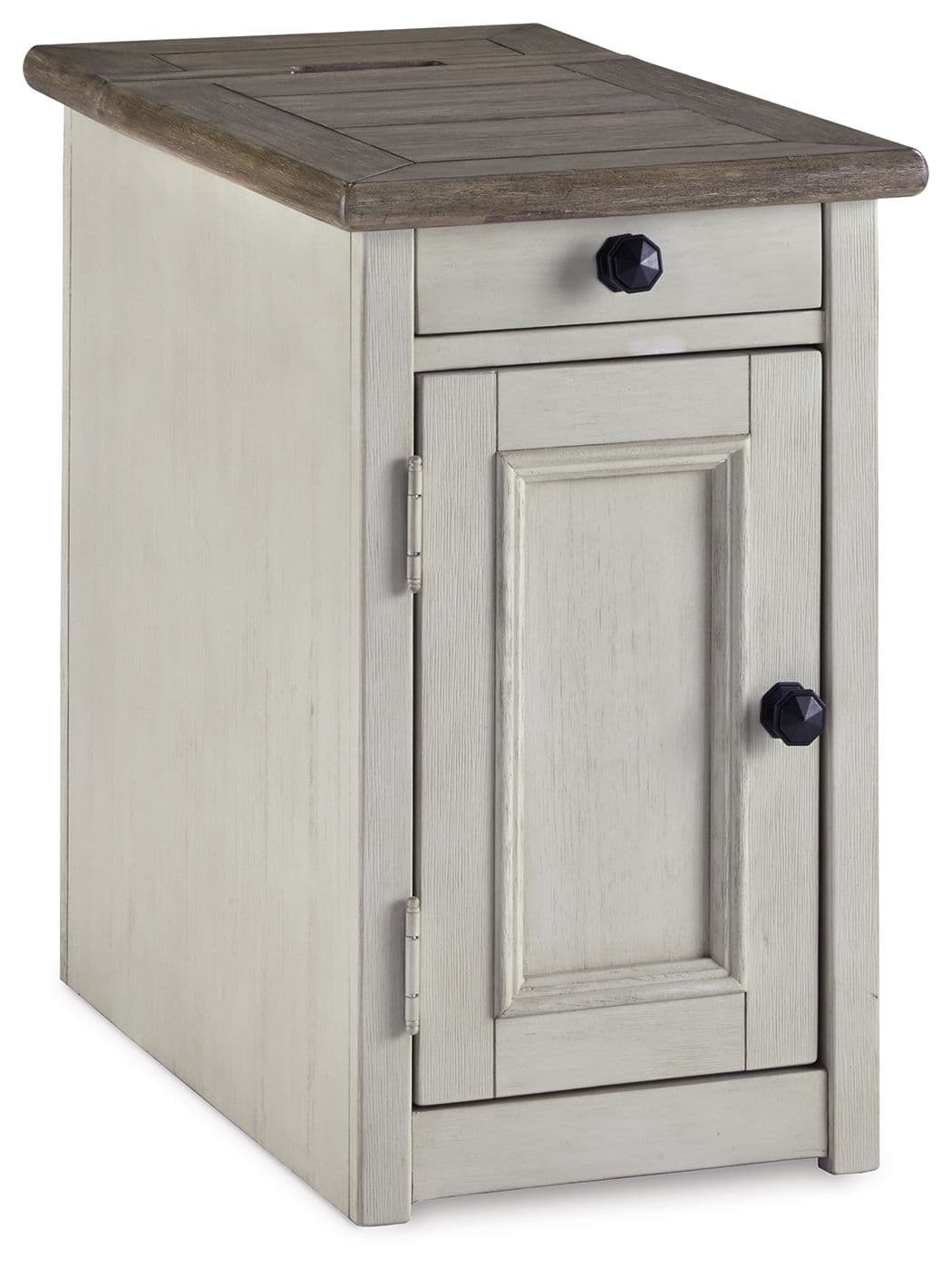 Bolanburg - Chair Side End Table - Door - White / Brown / Beige