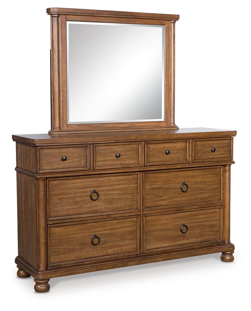 Dresser And Mirror · Brown