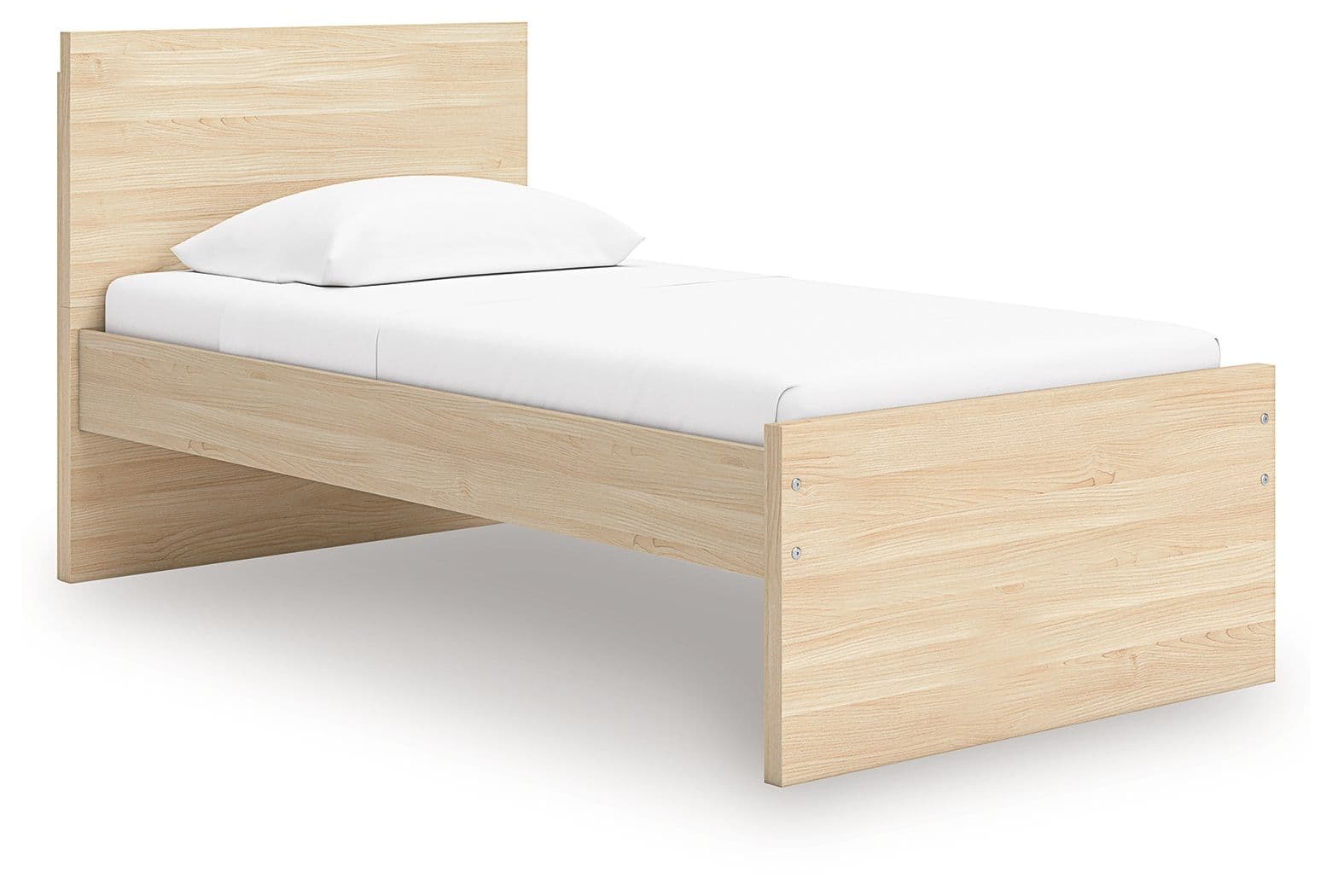 Twin Panel Platform Bed · Natural