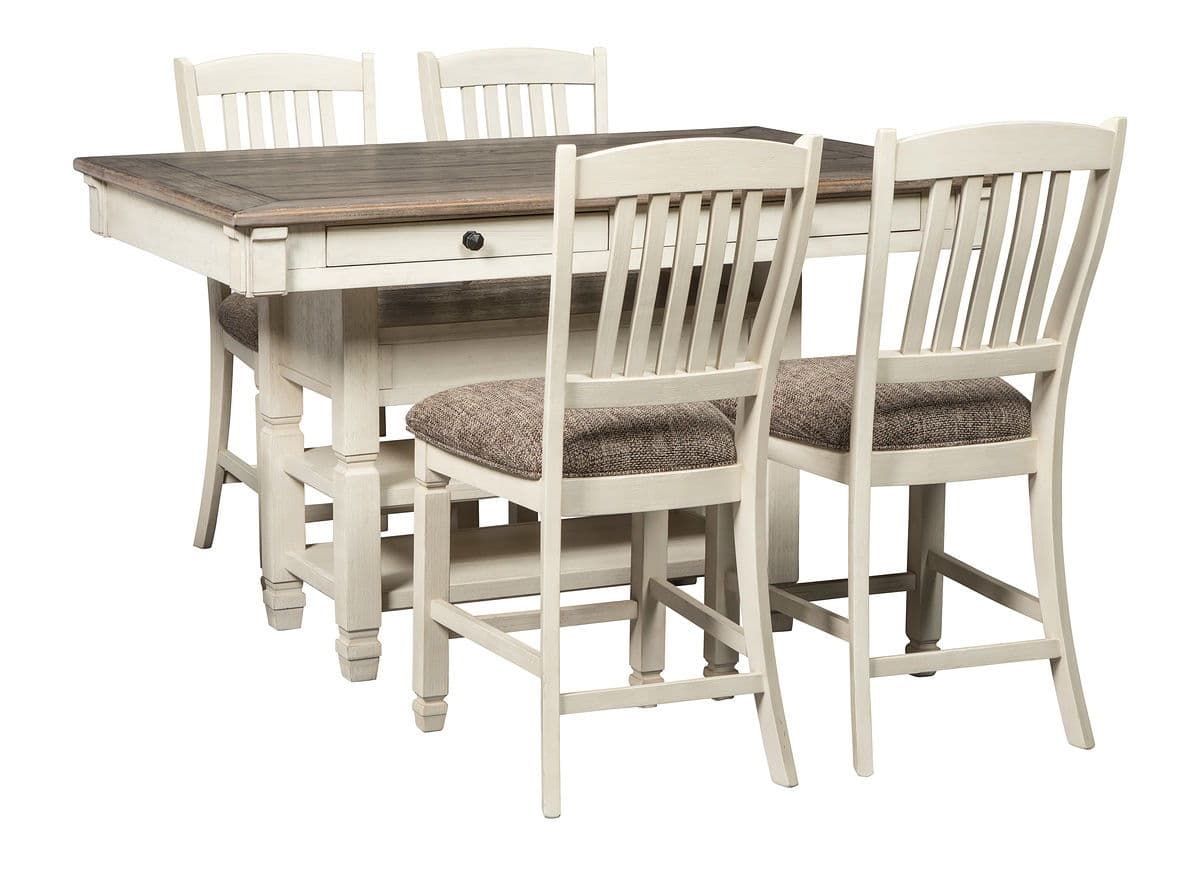 5 Pc. · Counter Table, 4 Barstools