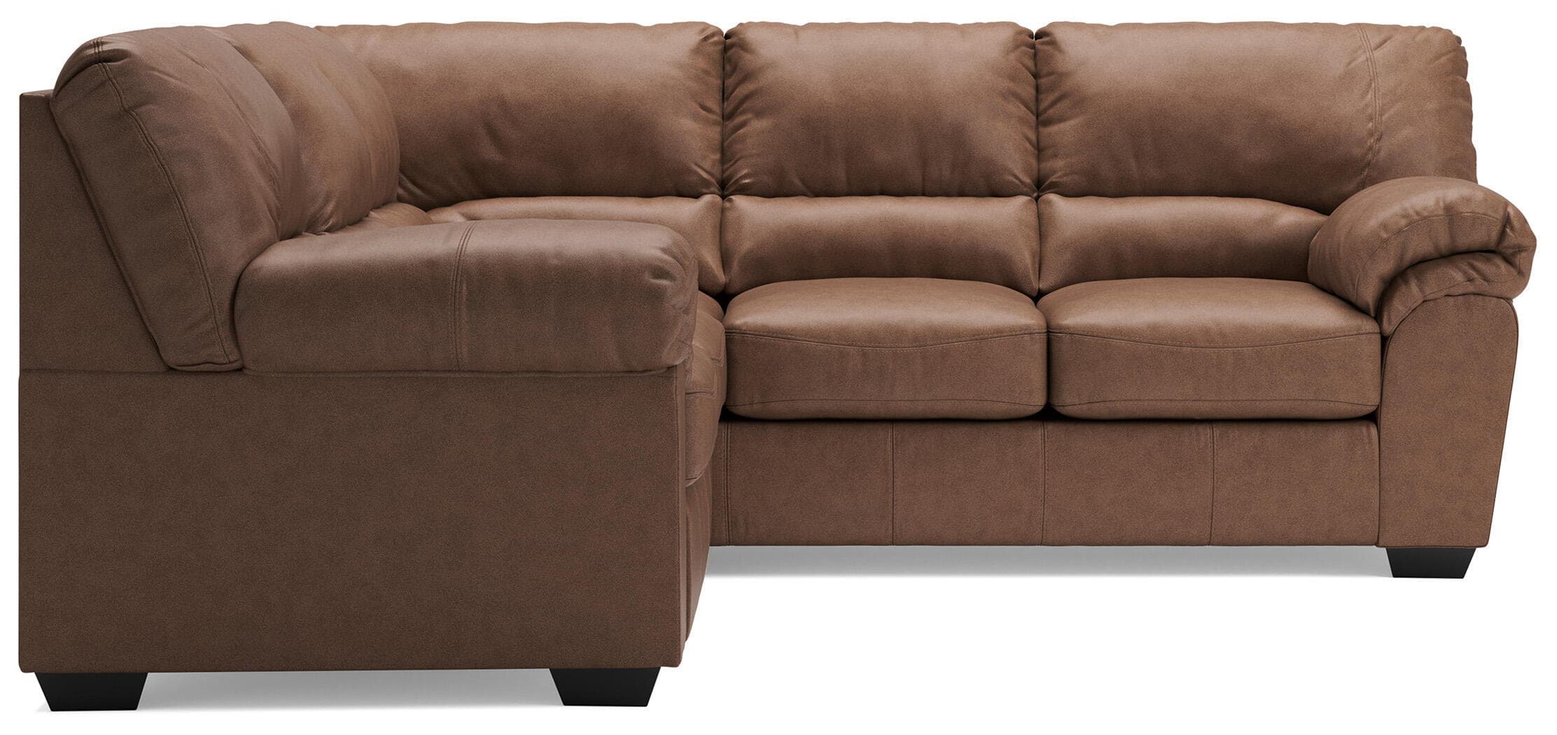 2-Piece Sectional With RAF Sofa With Corner Wedge · Caramel