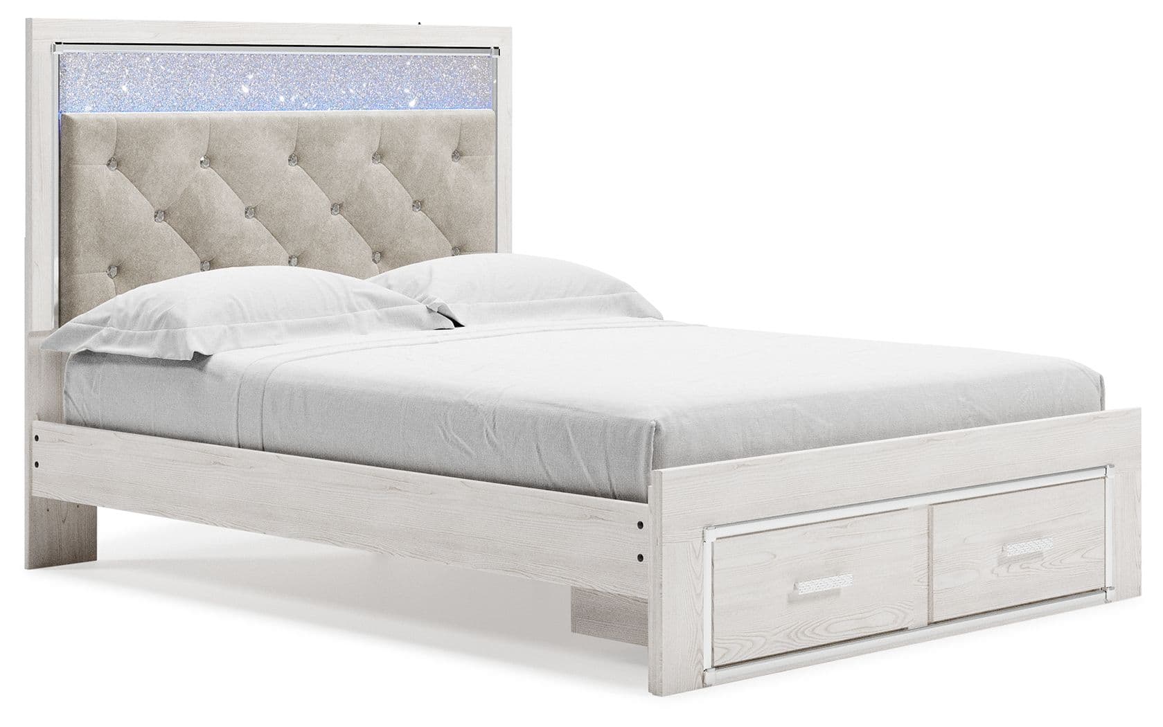 Queen Panel Bed With Footboard Storage