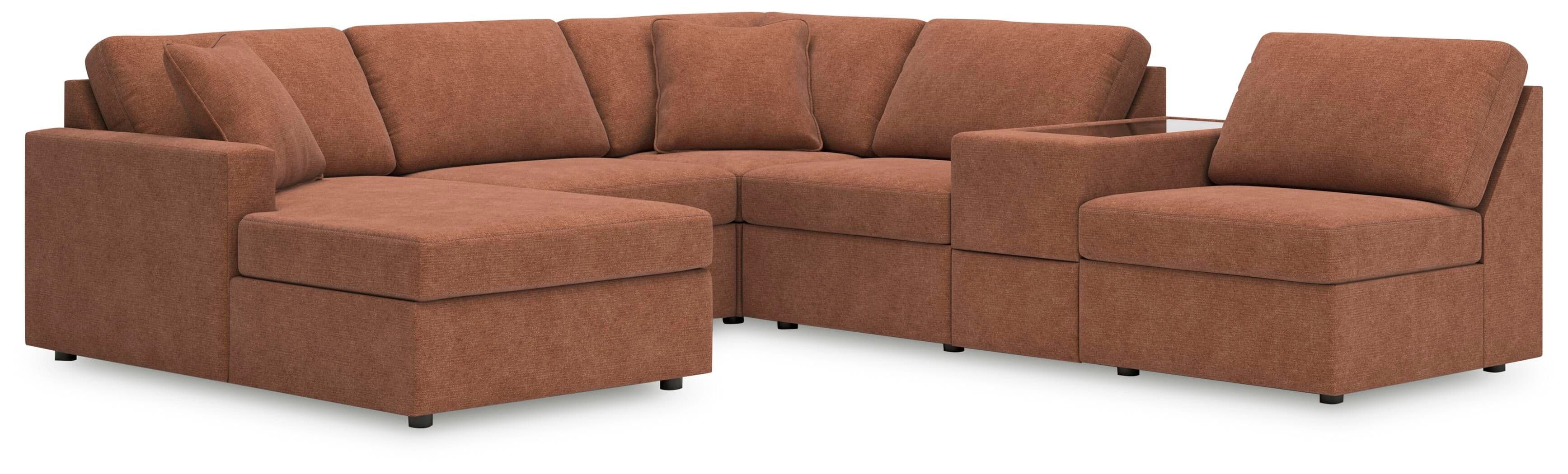 6-Piece Sectional With Laf Corner Chaise And Storage Console