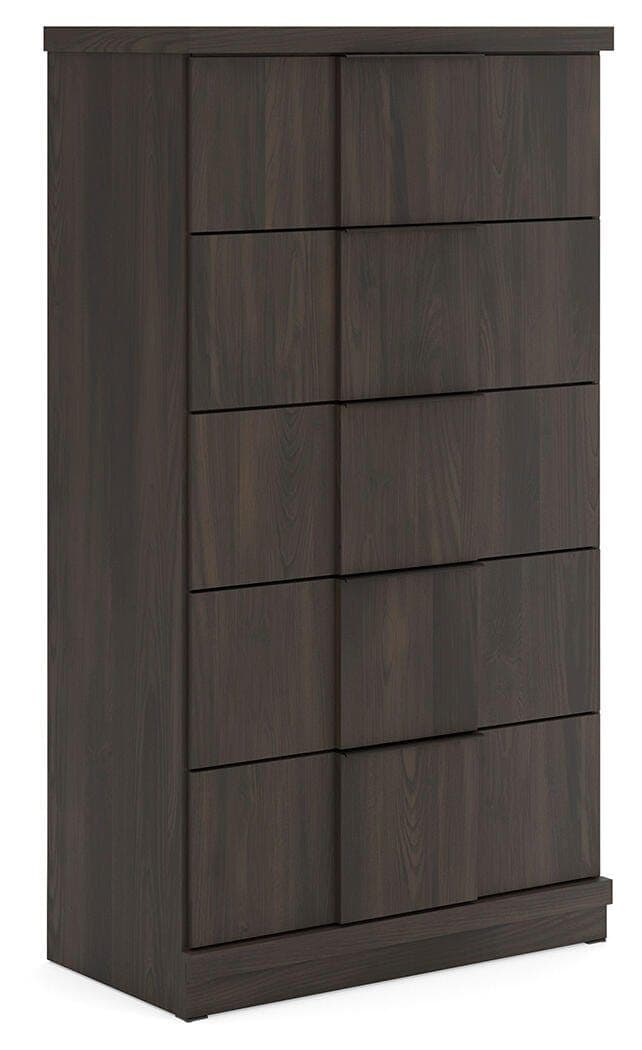 Shaehartin - Five Drawer Chest - Dark Brown