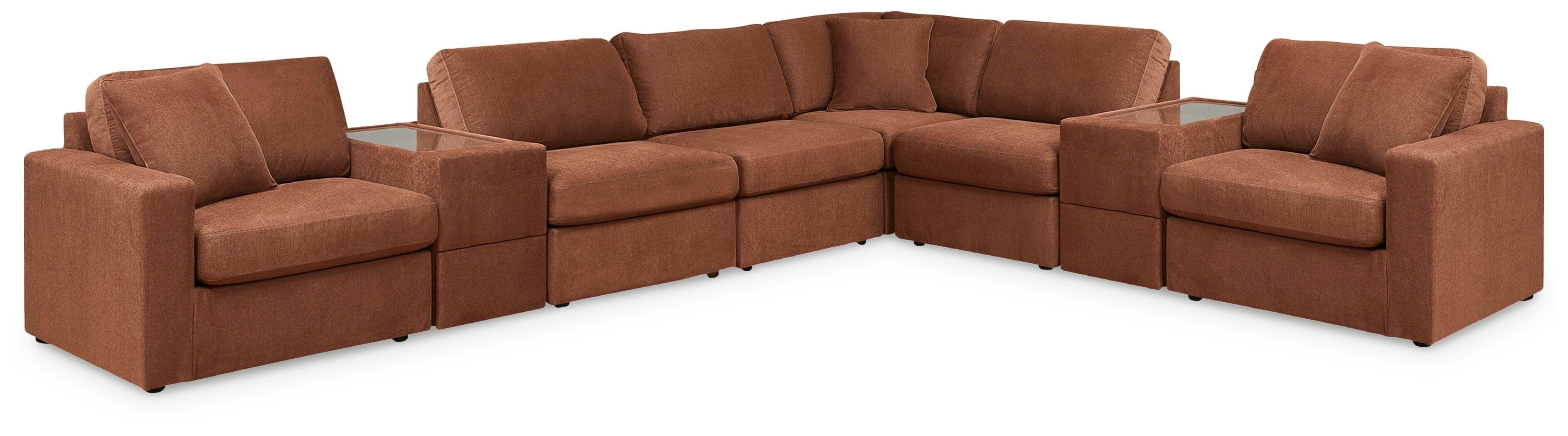 8-Piece Sectional With 2 Storage Consoles