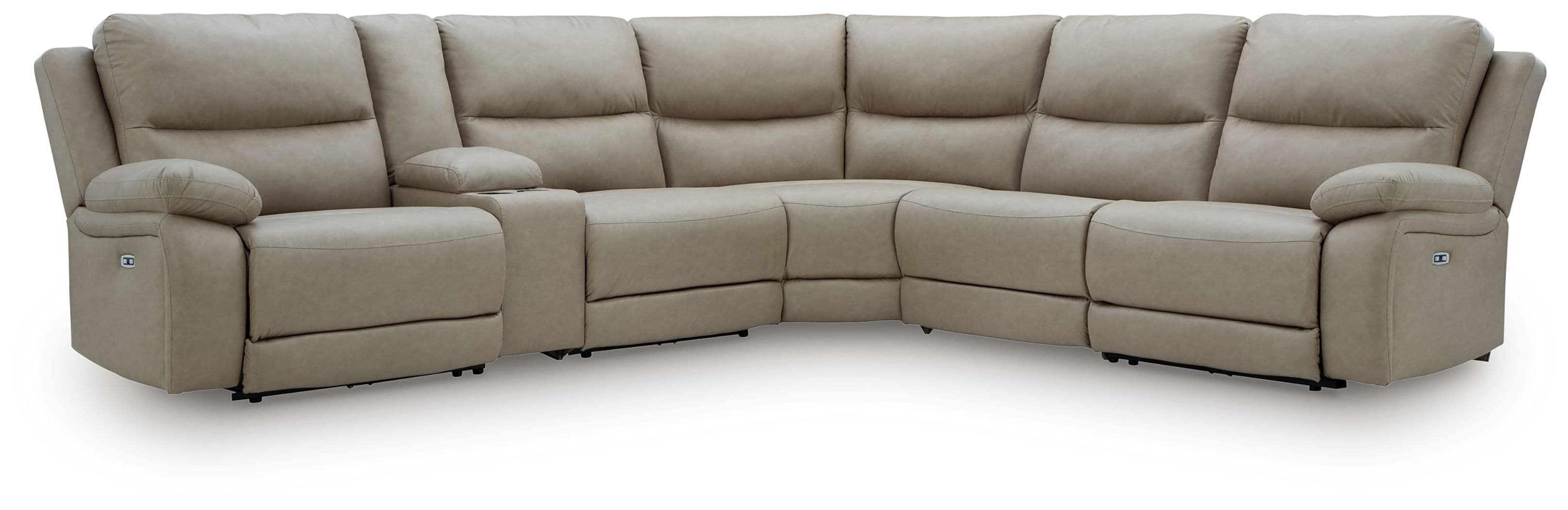 6-Piece Power Reclining Sectional With Storage Console