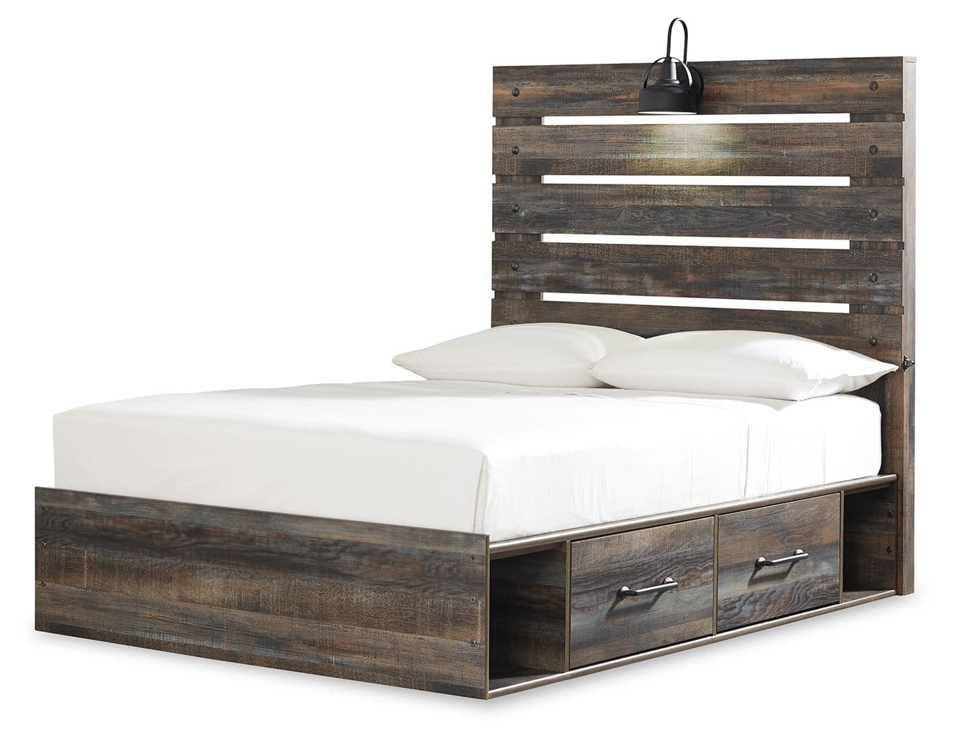 Full Panel Bed With 4 Side Drawers