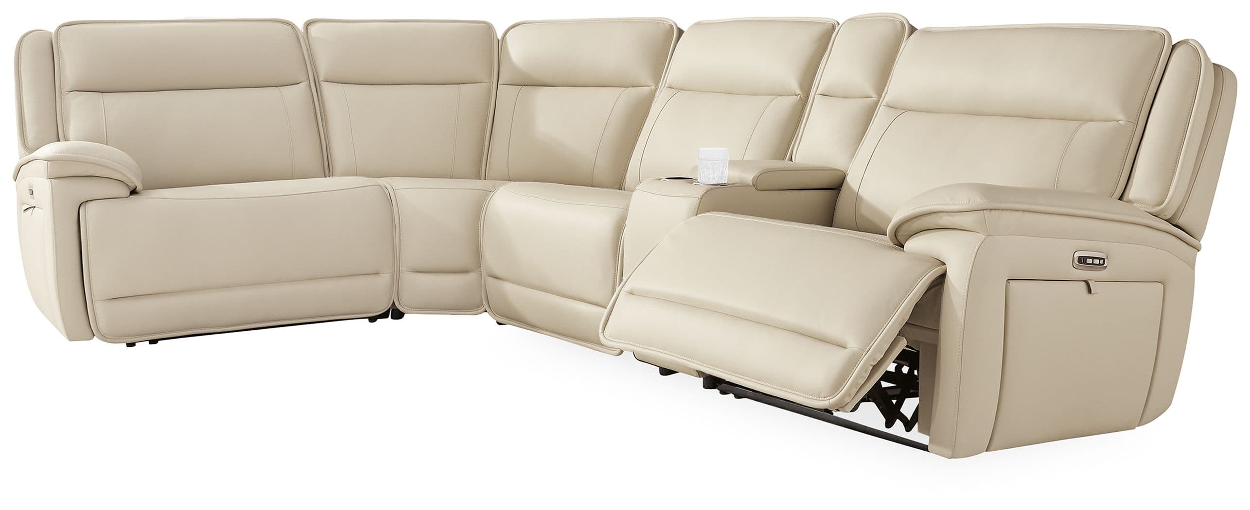 5-Piece Power Reclining Sectional With Console