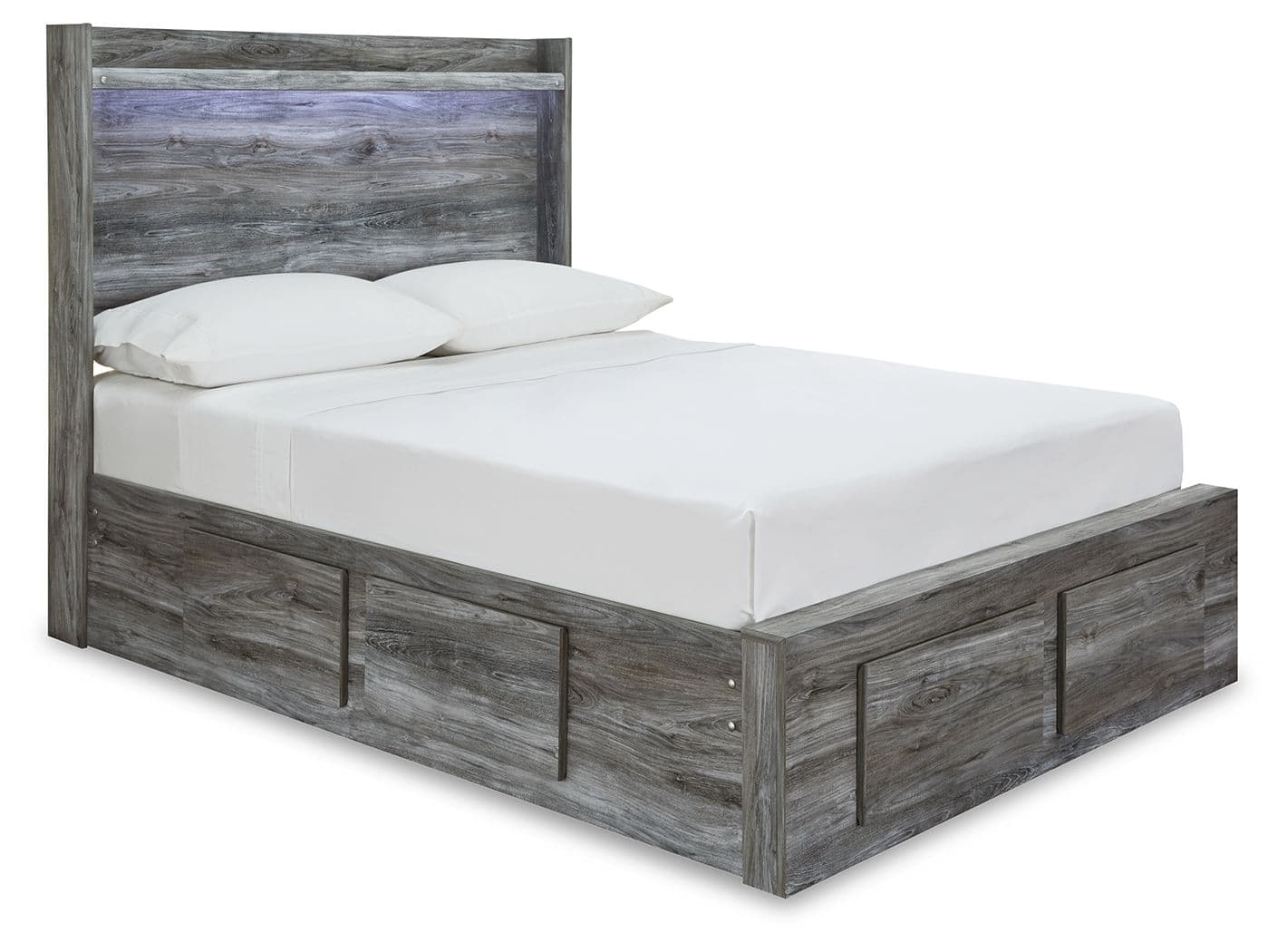 Full Panel Bed With 4 Storage Drawers
