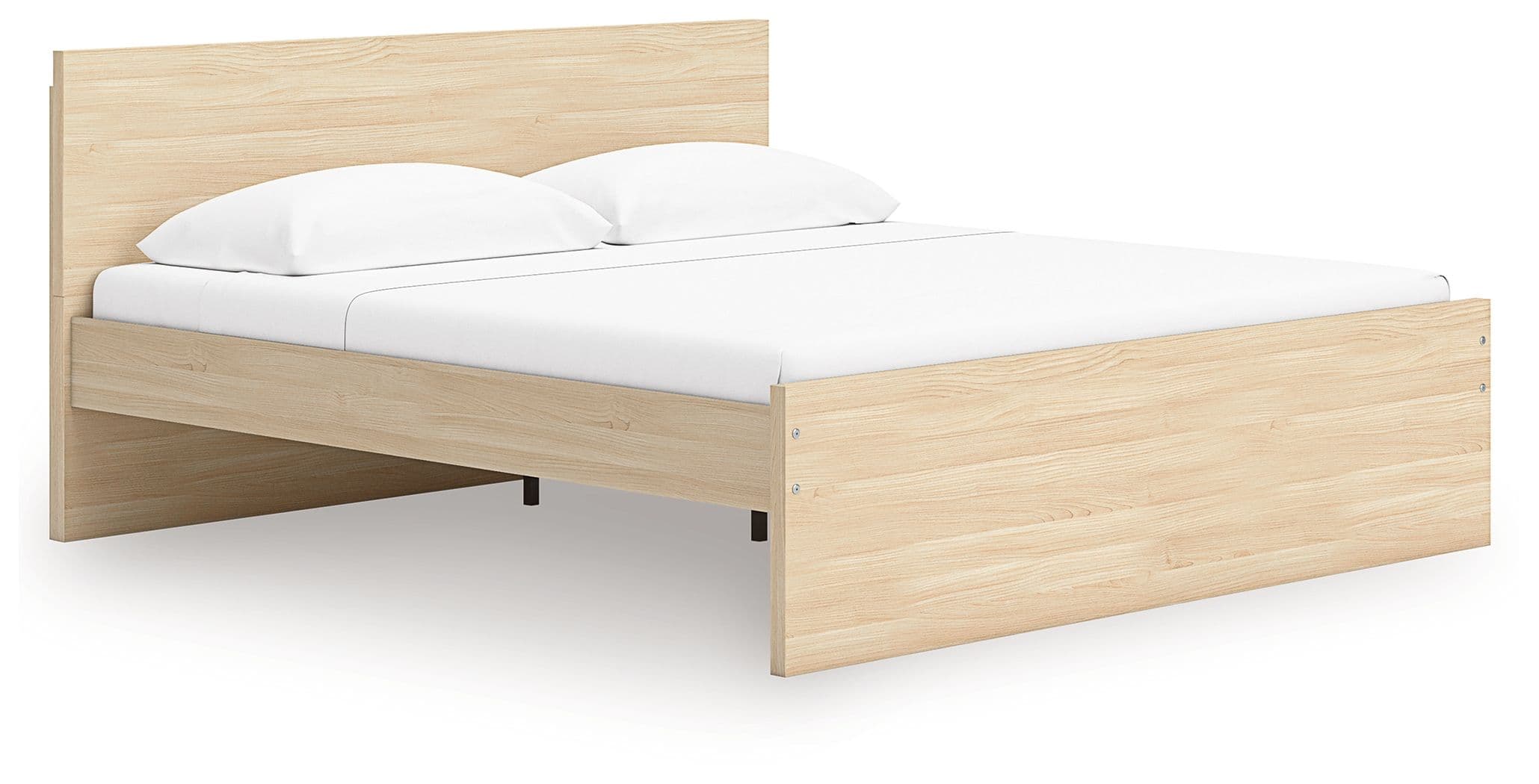 Queen Panel Platform Bed · Natural