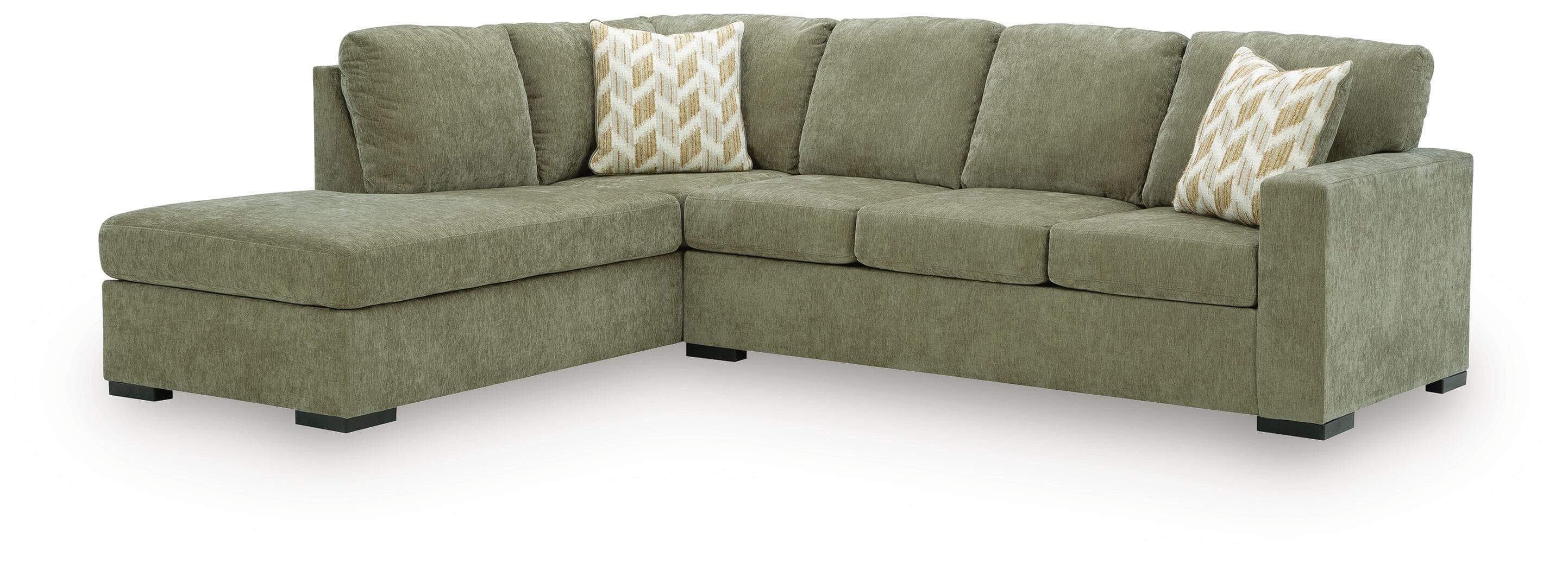 2-Piece Sleeper Sectional With LAF Corner Chaise · Moss