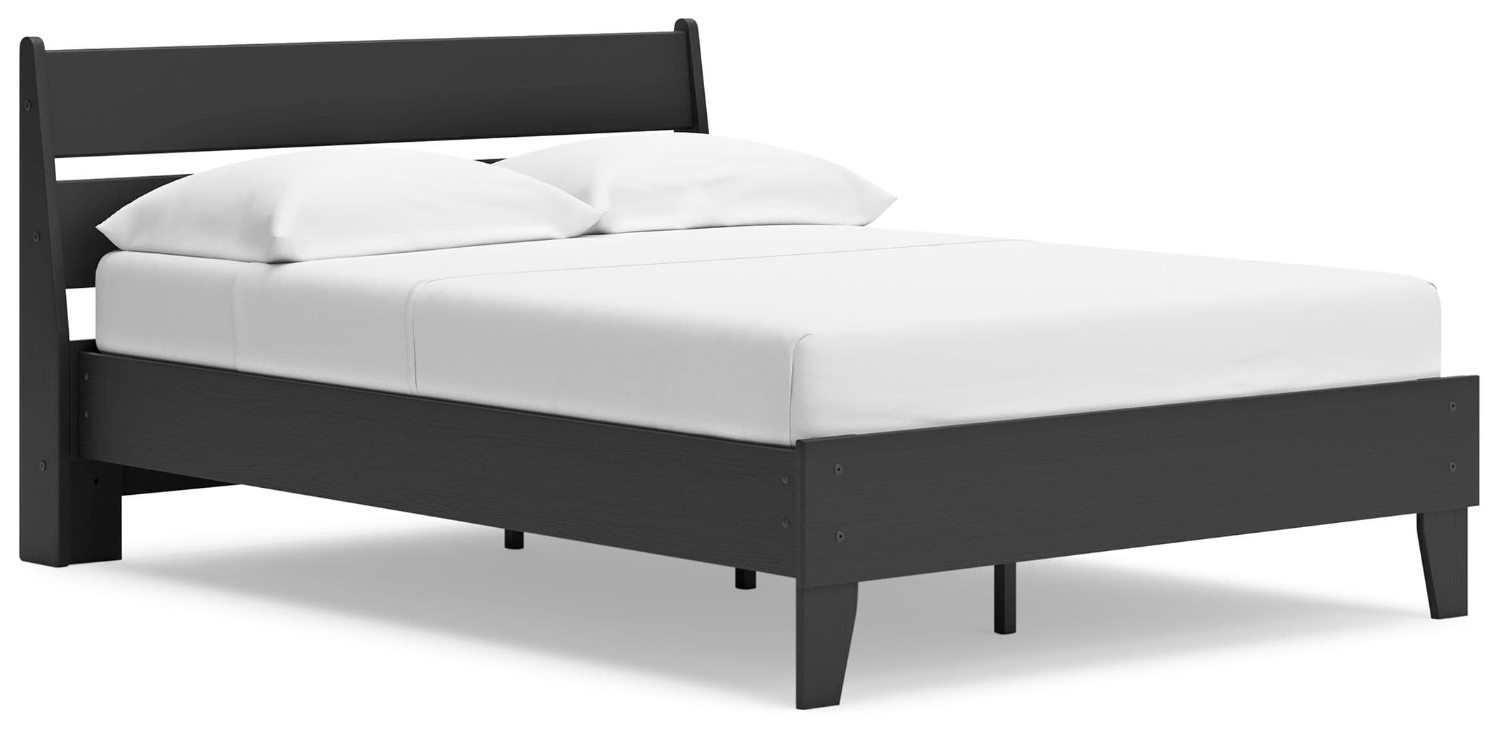 Full Panel Platform Bed · Black