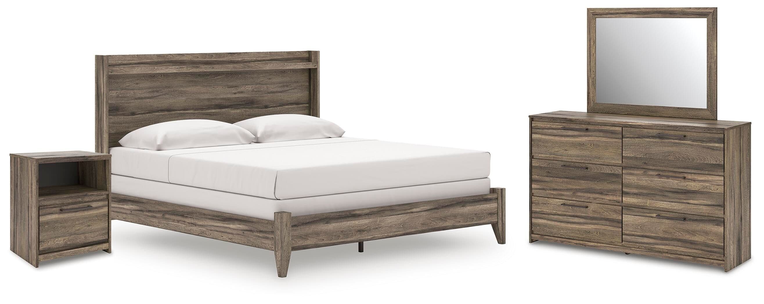 4 Pc. · King Panel Bed, Dresser, Mirror And Nightstand