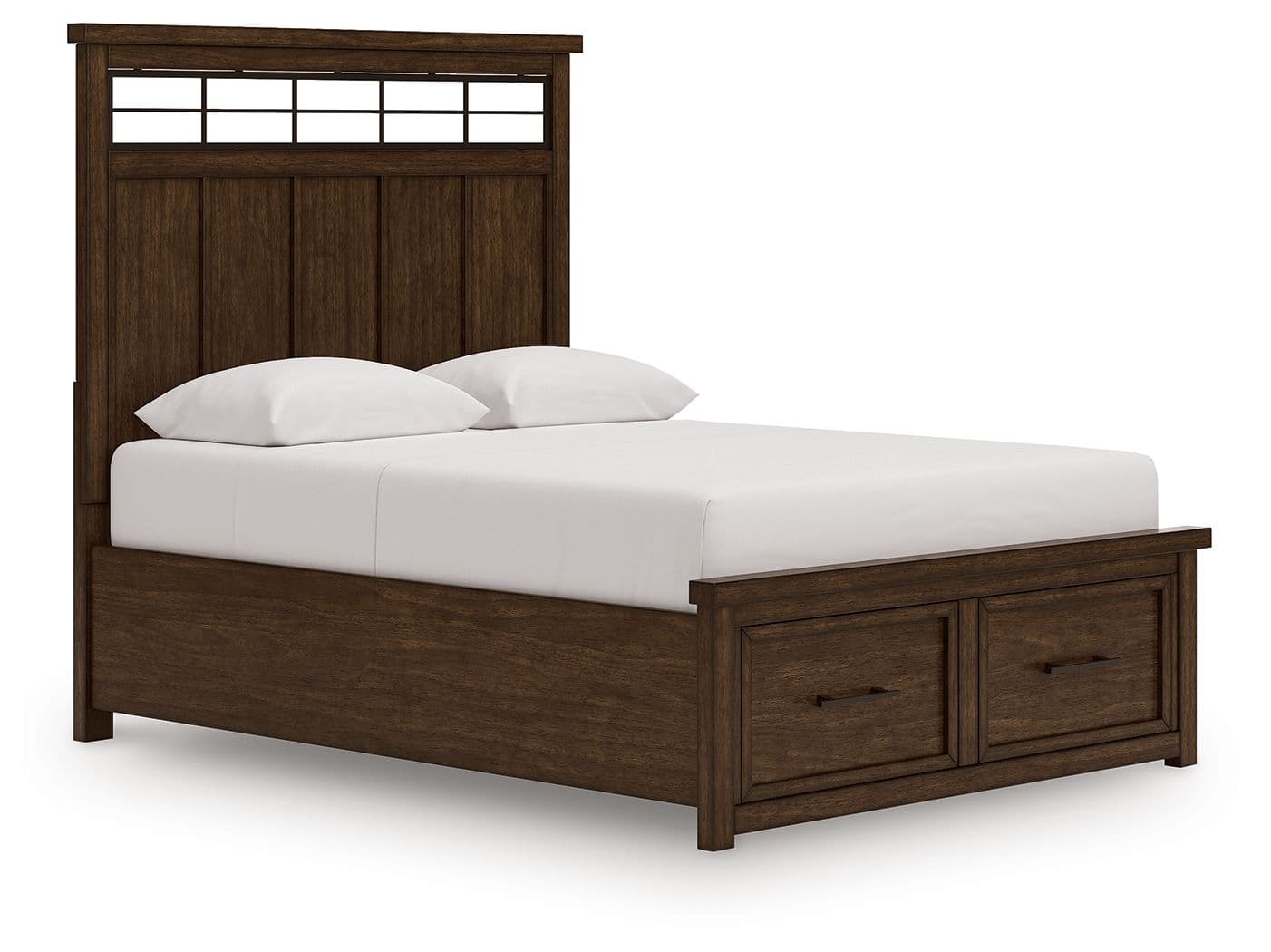 Queen Panel Storage Bed