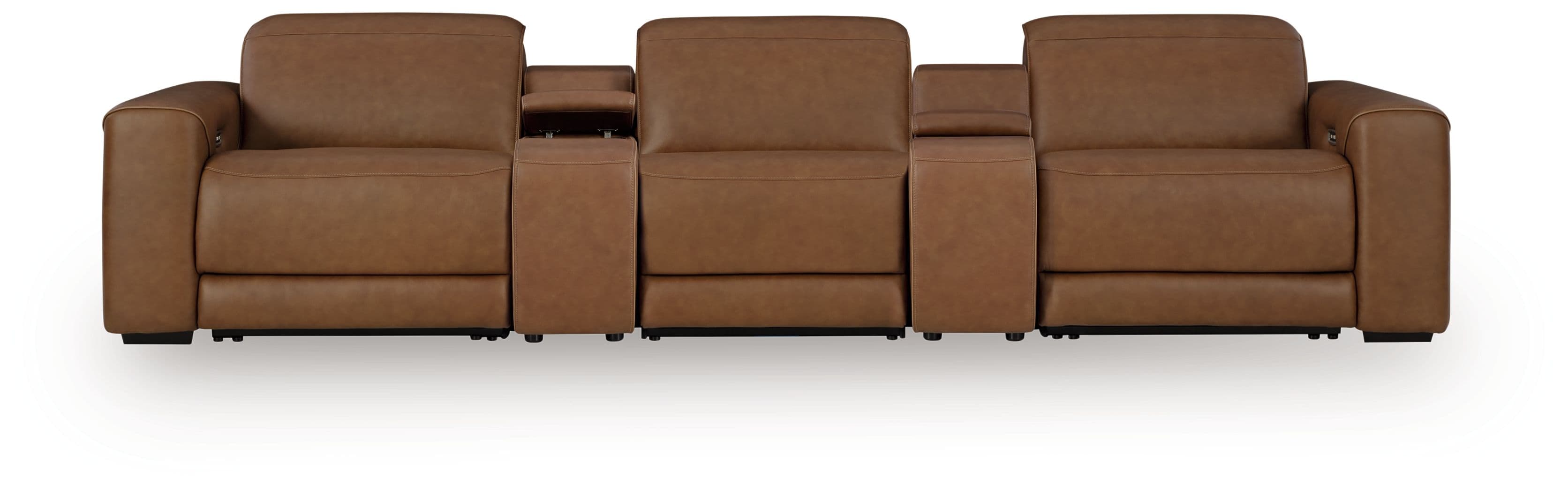 5-Piece Power Reclining Sectional With 2 Consoles