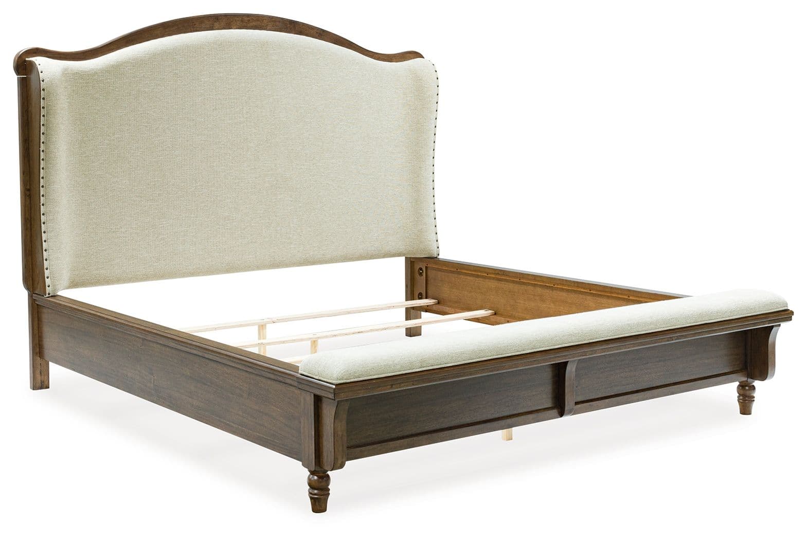 King Upholstered Panel Bed