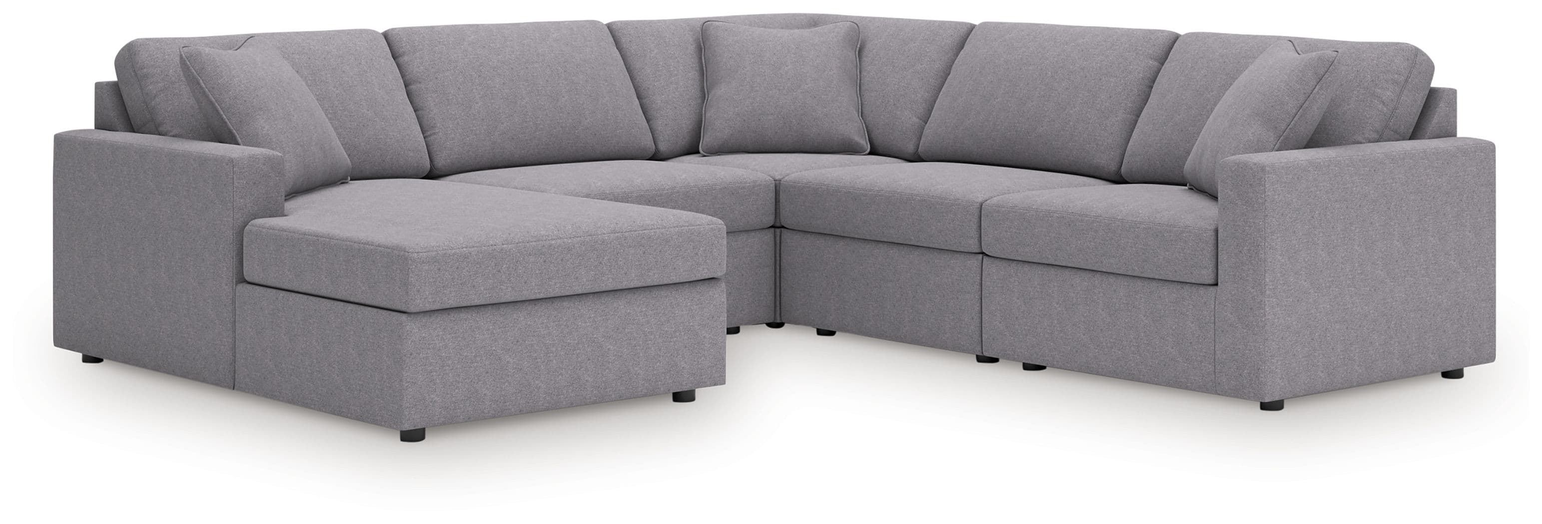 5-Piece Sectional With Laf Corner Chaise, With Raf Corner Chair