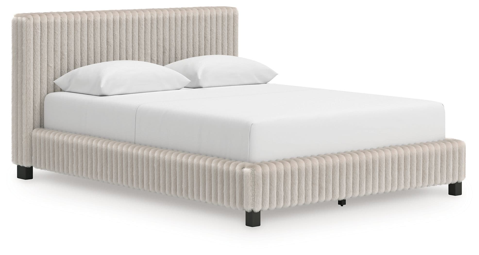 Queen Upholstered Bed · White