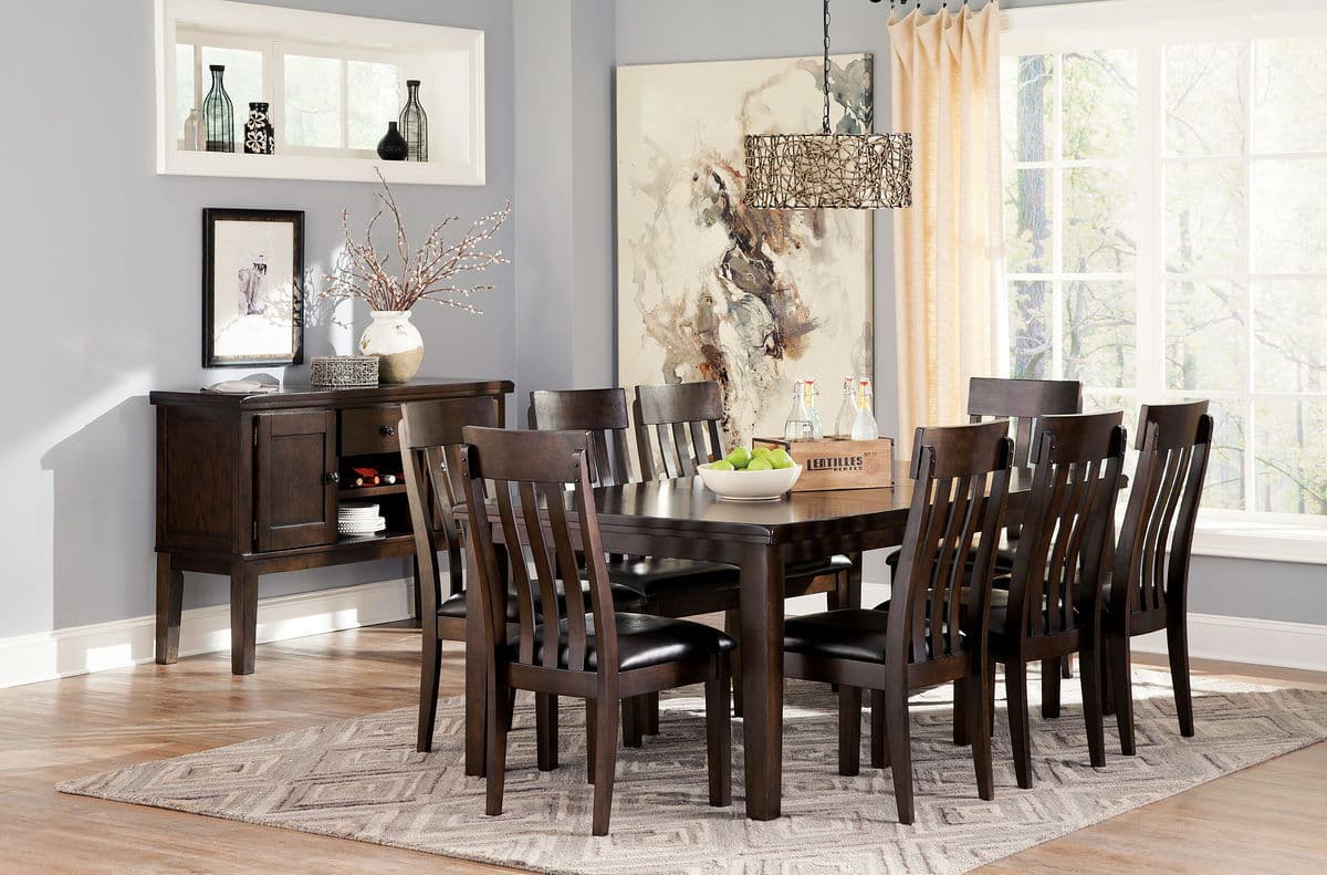 9 Pc. · Extension Table, 8 Side Chairs