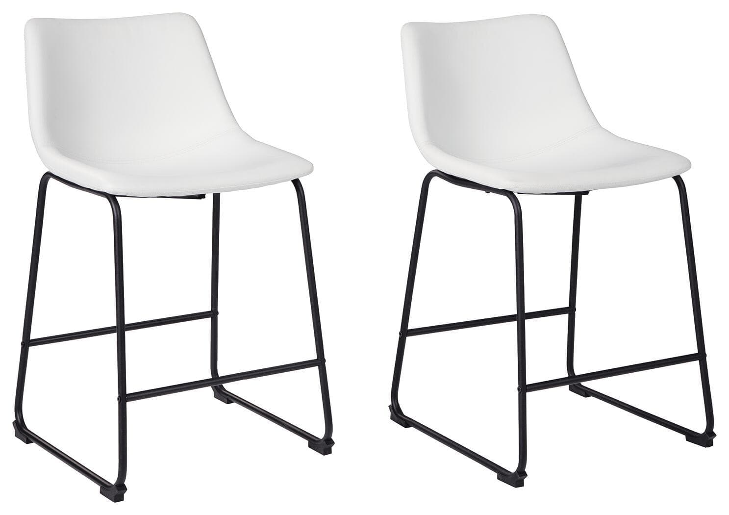 Upholstered Barstool (Set of 2) · White