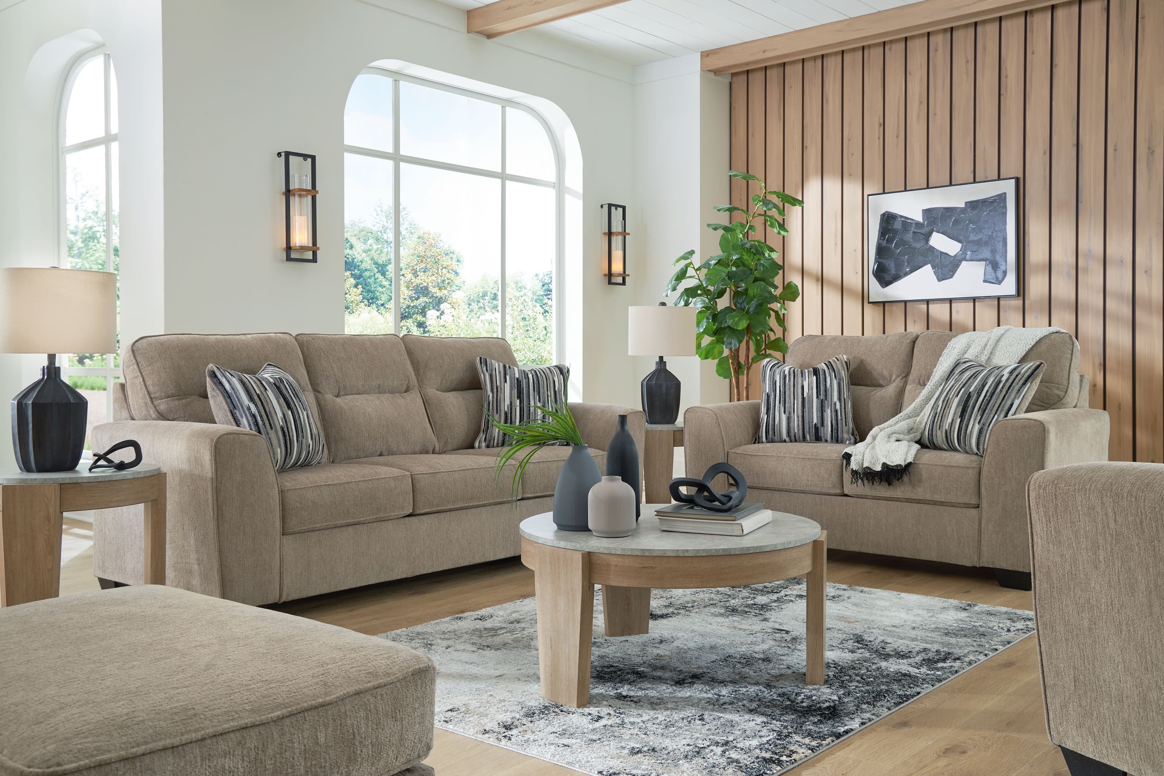 4 Pc. · Sofa, Loveseat, Chair And A Half, Ottoman · Mocha