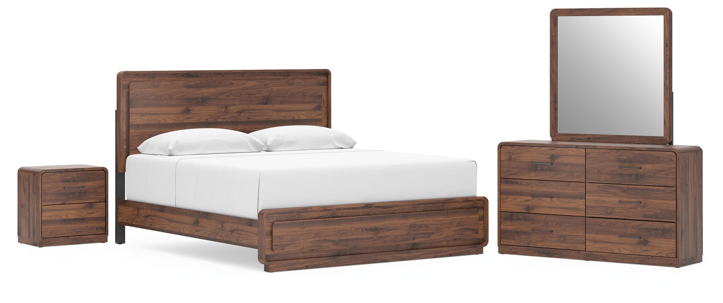 4 Pc. · King Panel Bed, Dresser, Mirror And Nightstand