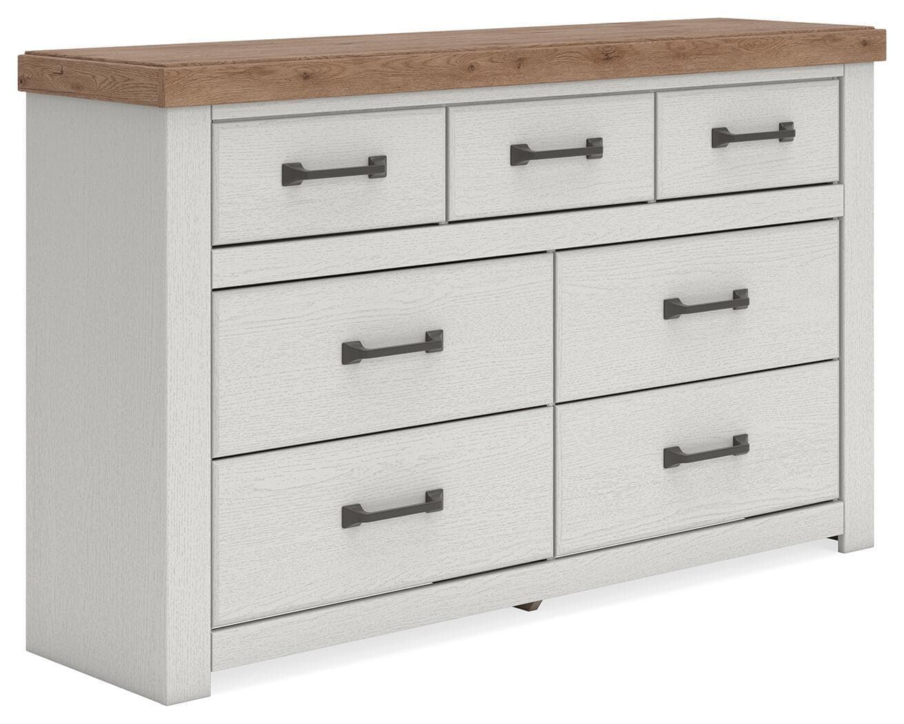 Savonport - Seven Drawer Dresser - White / Brown