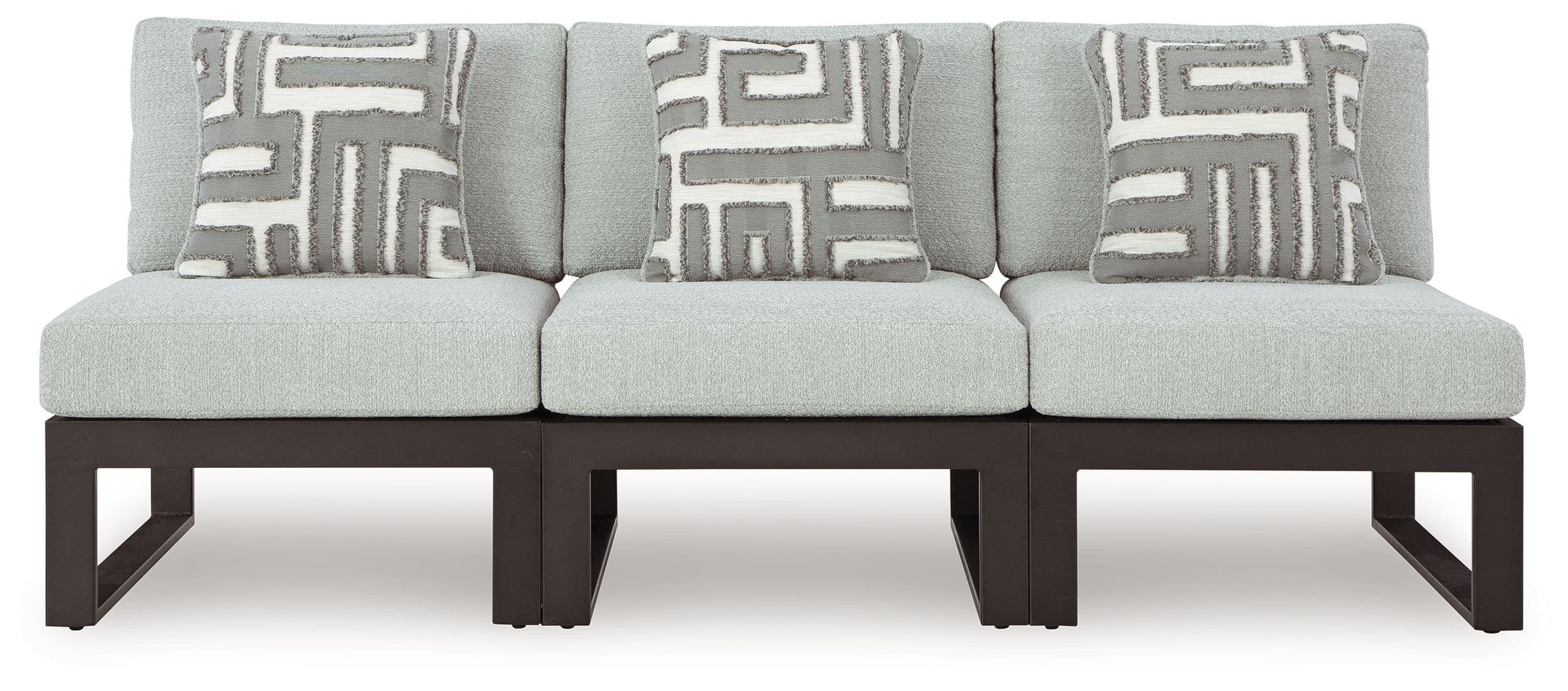 3-Piece Outdoor Sectional · Black / Gray