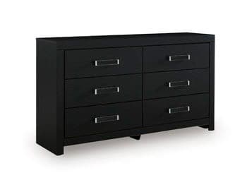 Maeling - Six Drawer Dresser - Black