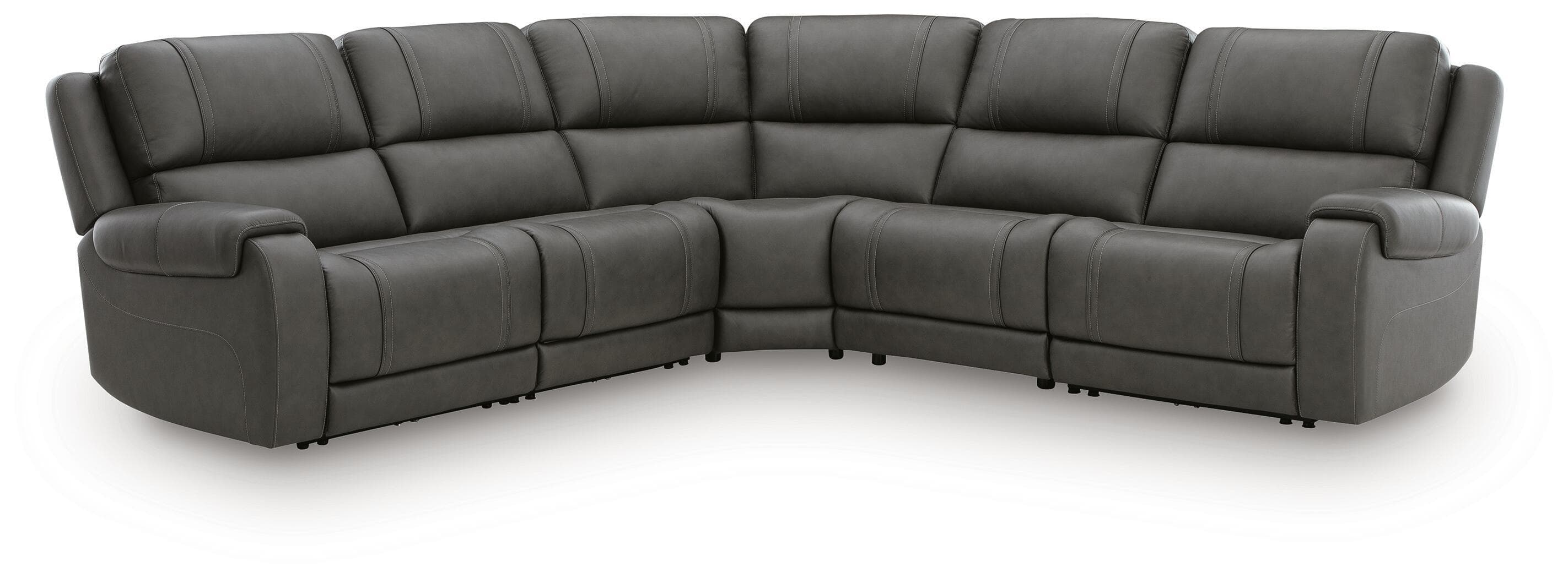 5-Piece Power Reclining Sectional With 2 Armless Chairs