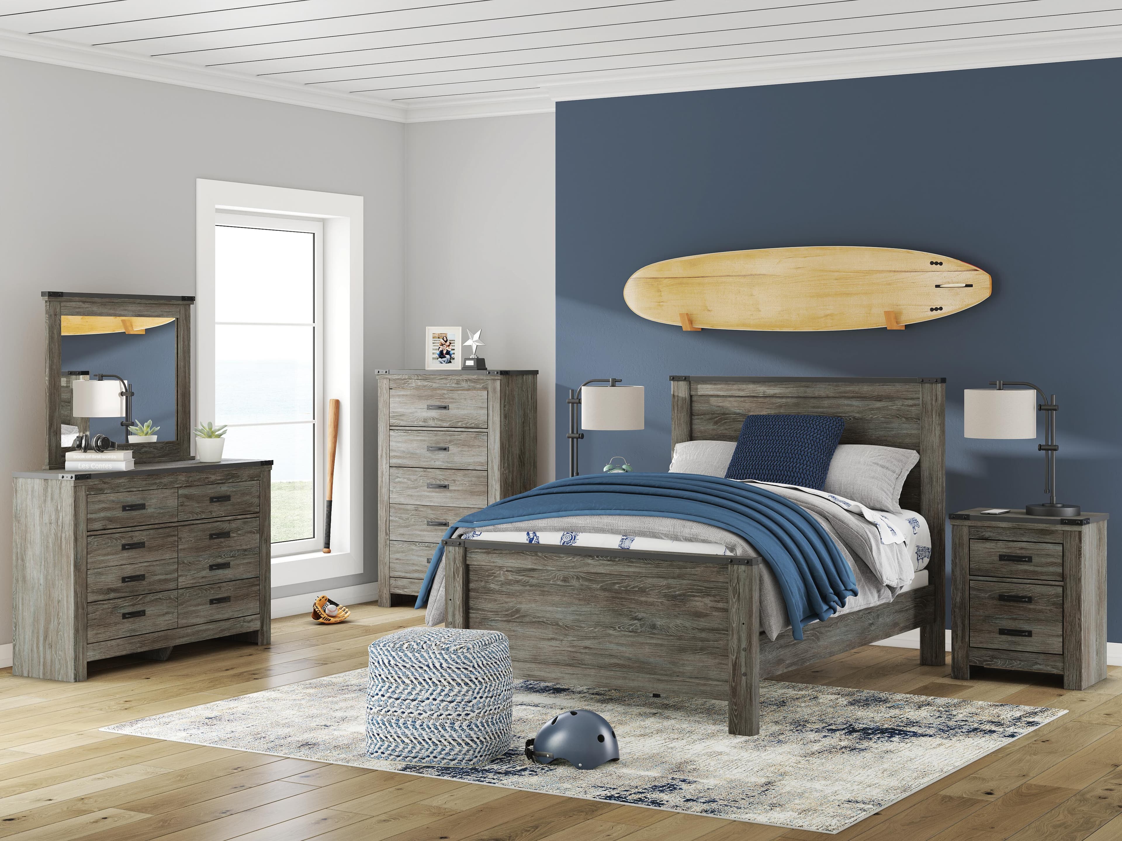 Frandern - Six Drawer Dresser - Gray