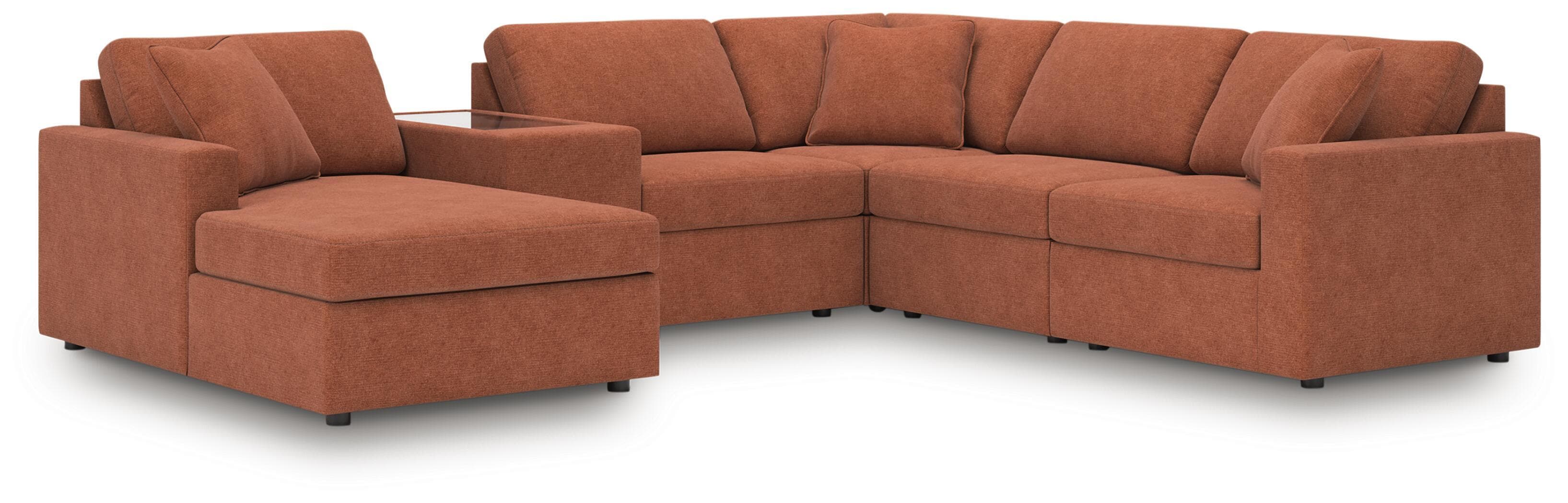 6-Piece Sectional With Laf Corner Chaise, Raf Corner Chair And Storage Console
