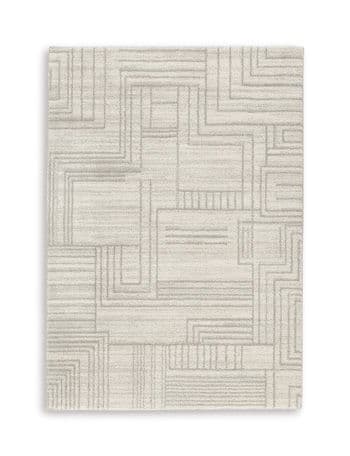 Dorwick - 5' x 7' Washable Rug - Gray / Ivory